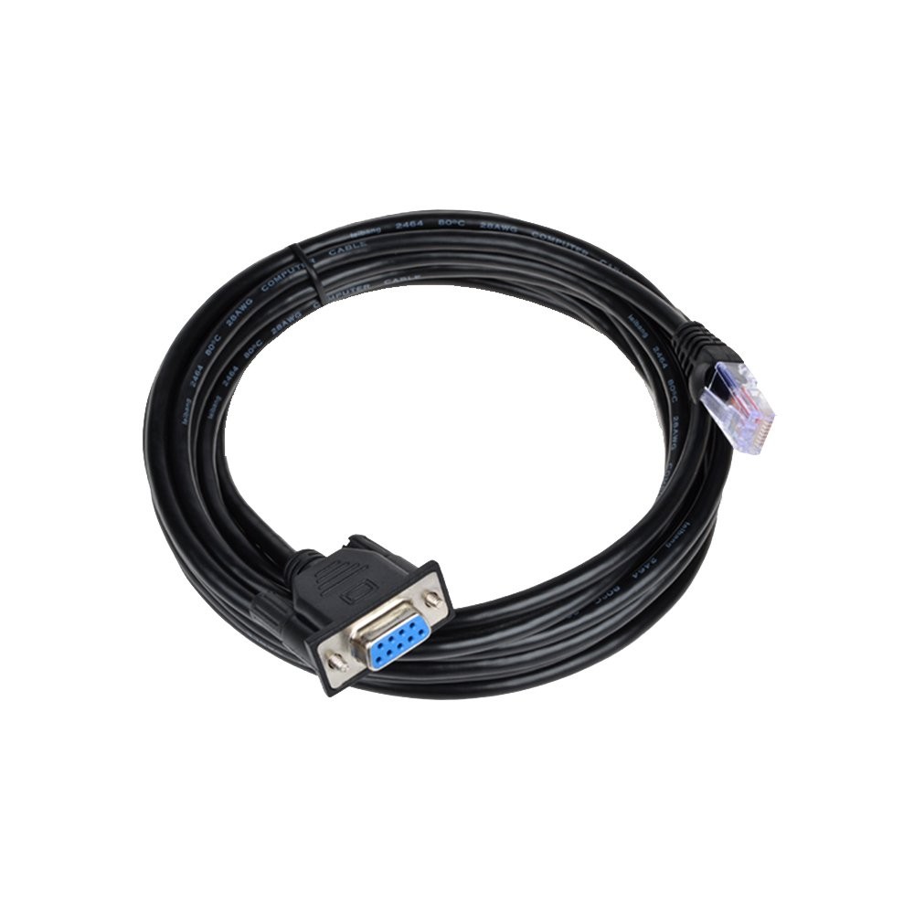 RJ45 to RS232 DB9 9-Pin Serial Port Female to RJ45 Cat5 Ethernet LAN Console