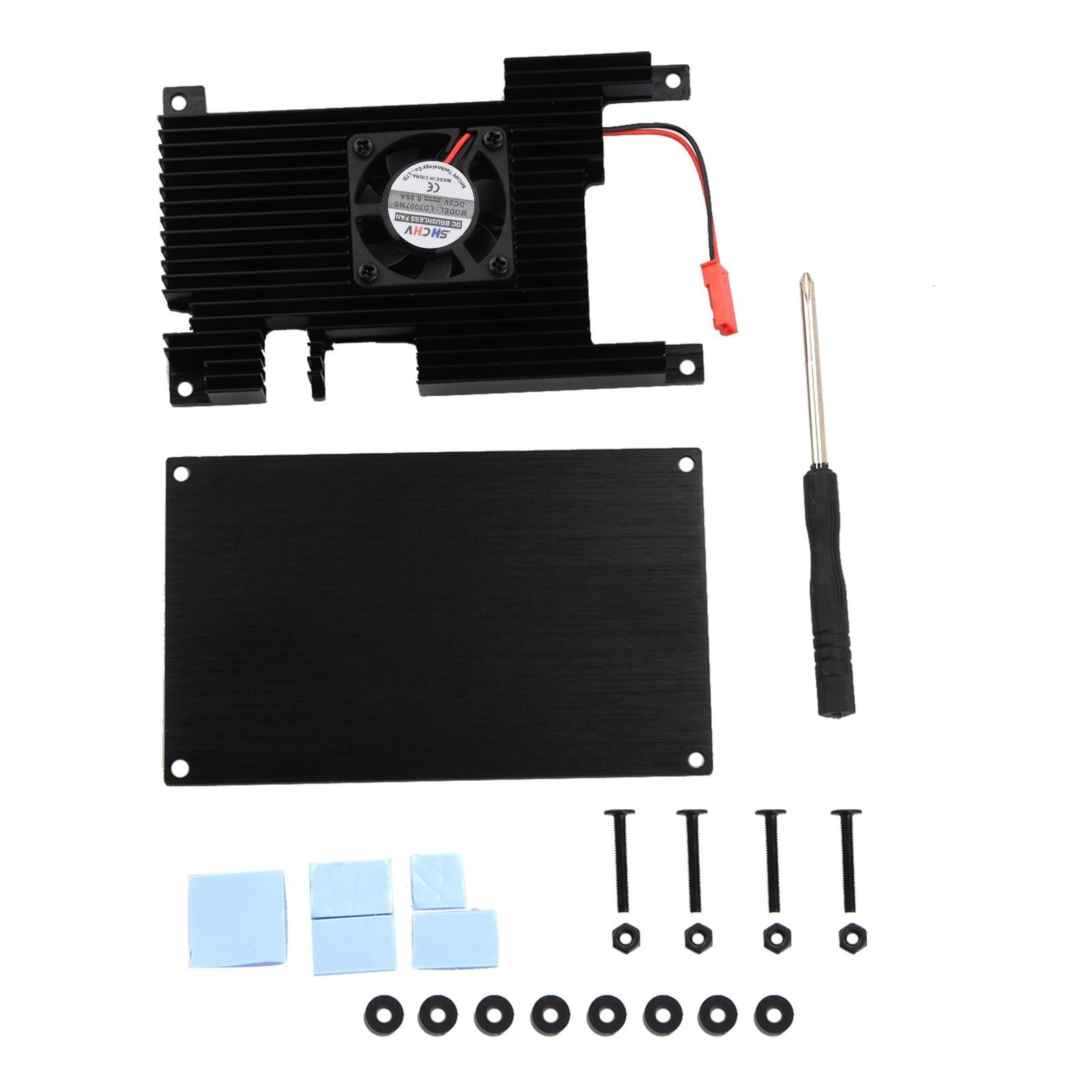 Aluminum Case with Fan Active Passive Cooling Radiator Heatsink For Orange Pi 5