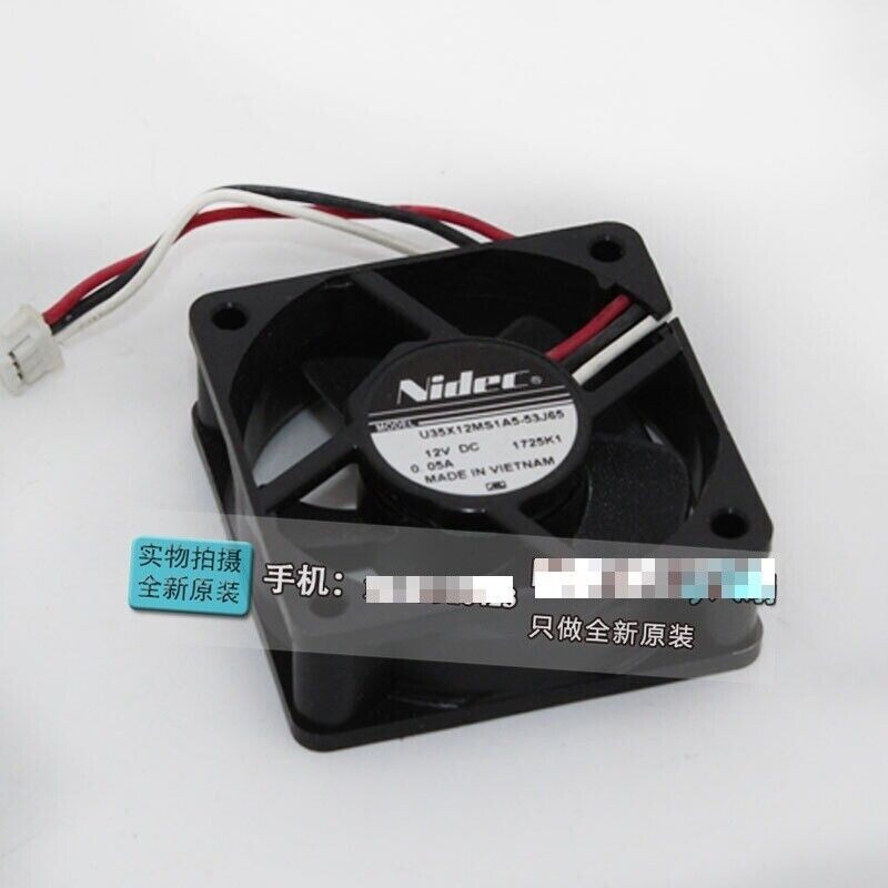 Nidec U35X12MS1A5-53J65 12V 0.05A 3510 3-wire silent cooling fan