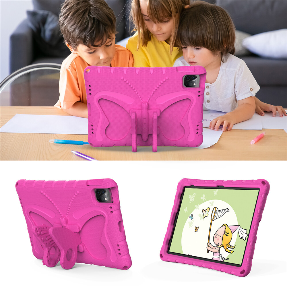 For iPad Air Pro 11 12.9 13-inch 2026 Kids Shockproof EVA Case Stand Cover Strap