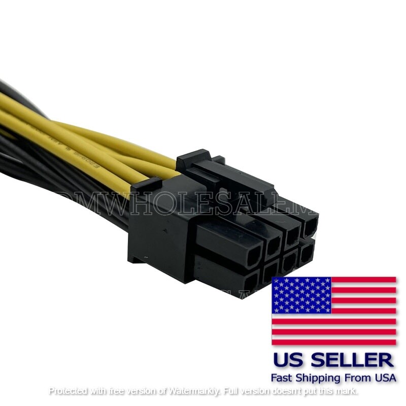 10 PACK PCIE 6 pin Female – Dual PCI-E 8 pin (6+2) Male GPU Power Cable Splitter