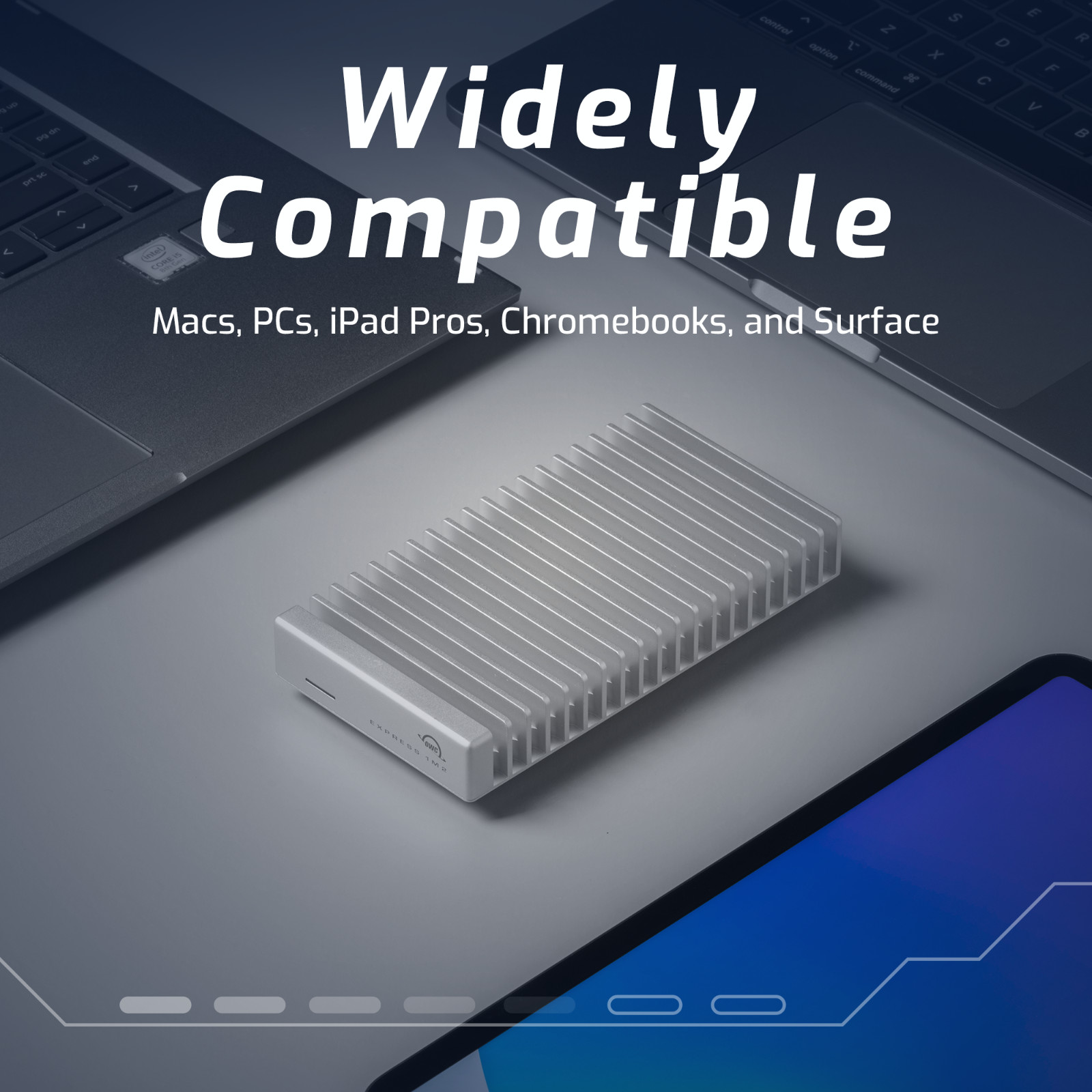 OWC Express 1M2 80Gb/s Portable NVMe Thunderbolt/USB-C External SSD Enclosure