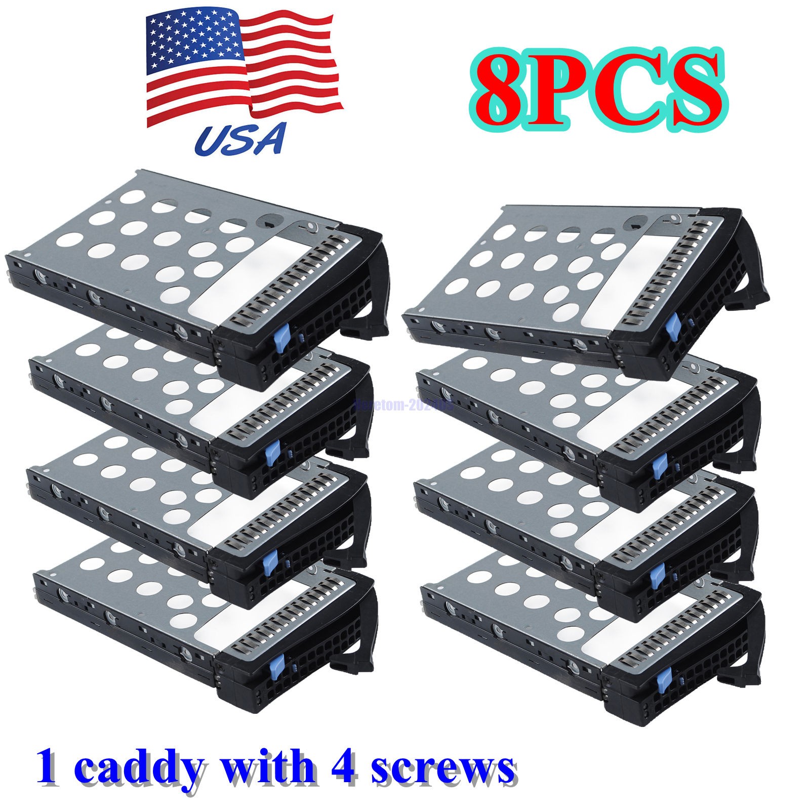 LOT OF 8 For Supermicro 3.5″ LFF SAS SATA Hard Drive Tray Caddy 01-SC93301 USA