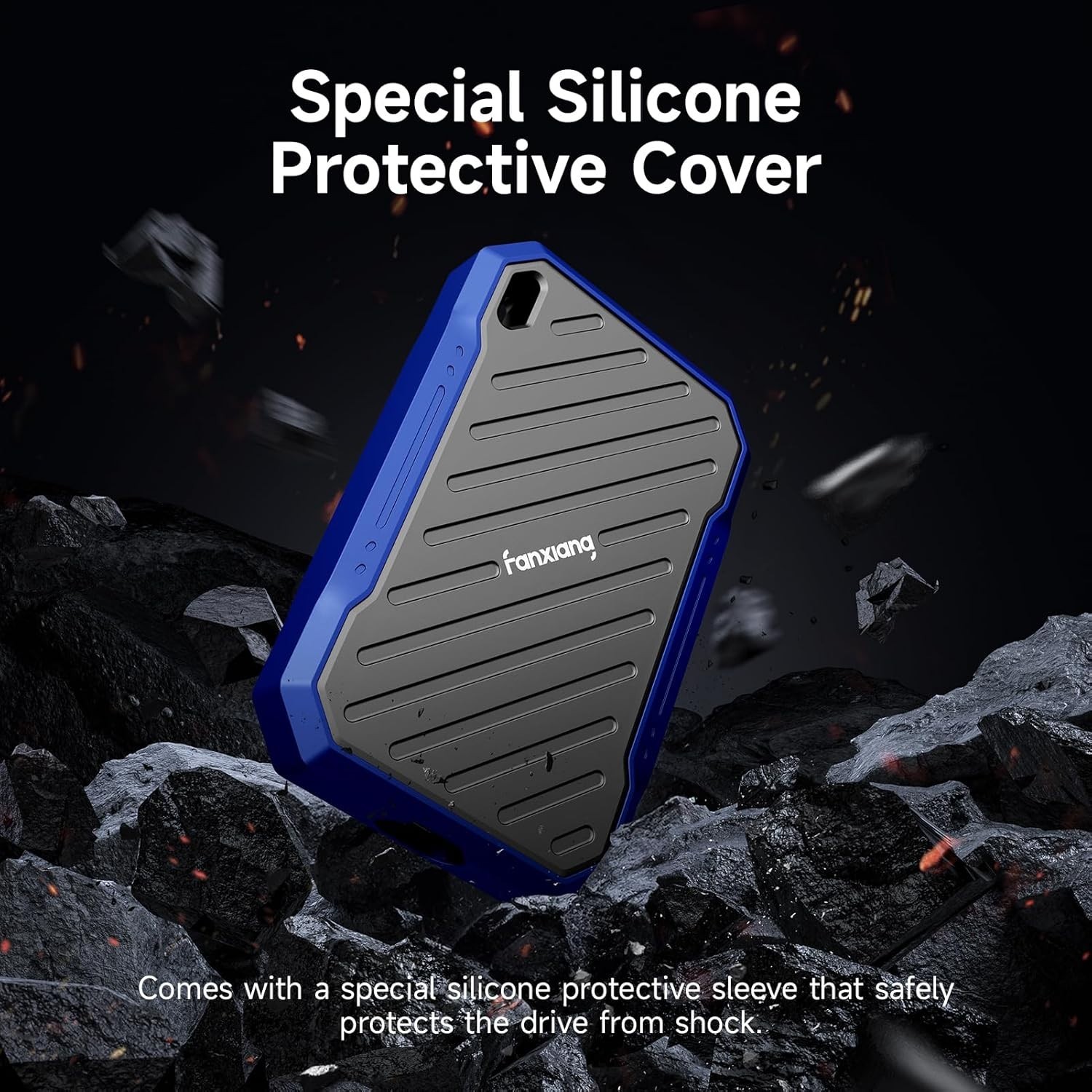 2TB External Portable SSD, Up to 2000MB/s USB 3.2 Gen2*2, Water and Dust Res…