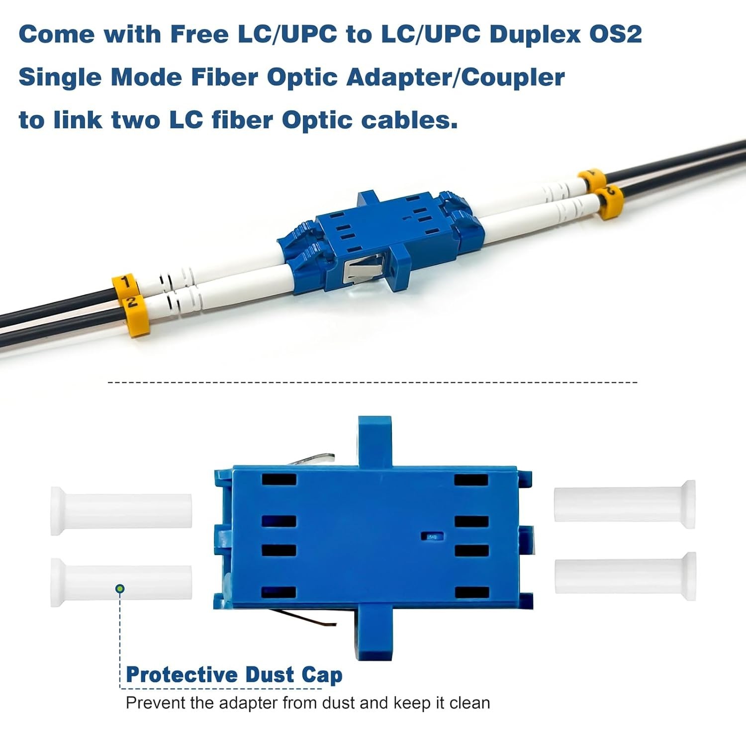500ft LC to LC Armored Fiber Optic Cable, Single Mode, OS2 []