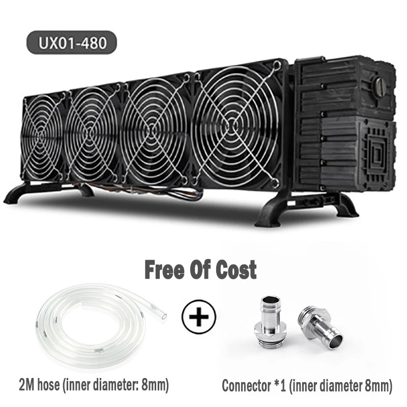 OCOCOO 480mm External Water Cooling Station Pump Combo for GPU Workstation PC