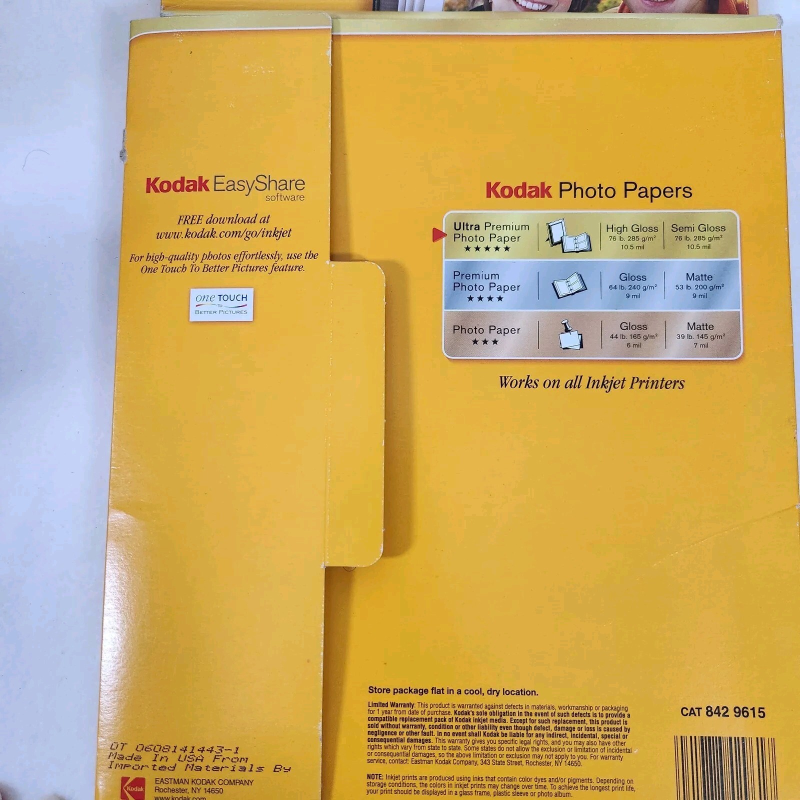 Open Lot Staples & Kodak White Photo Paper Double Sided Matte Heavy Weight Ultra