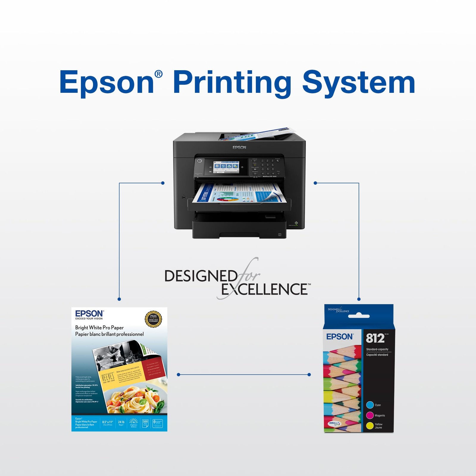 Epson 812 XL Black Ink Cartridge Workforce Pro WF-7310 WF-7820 WF-7840 EC-C7000