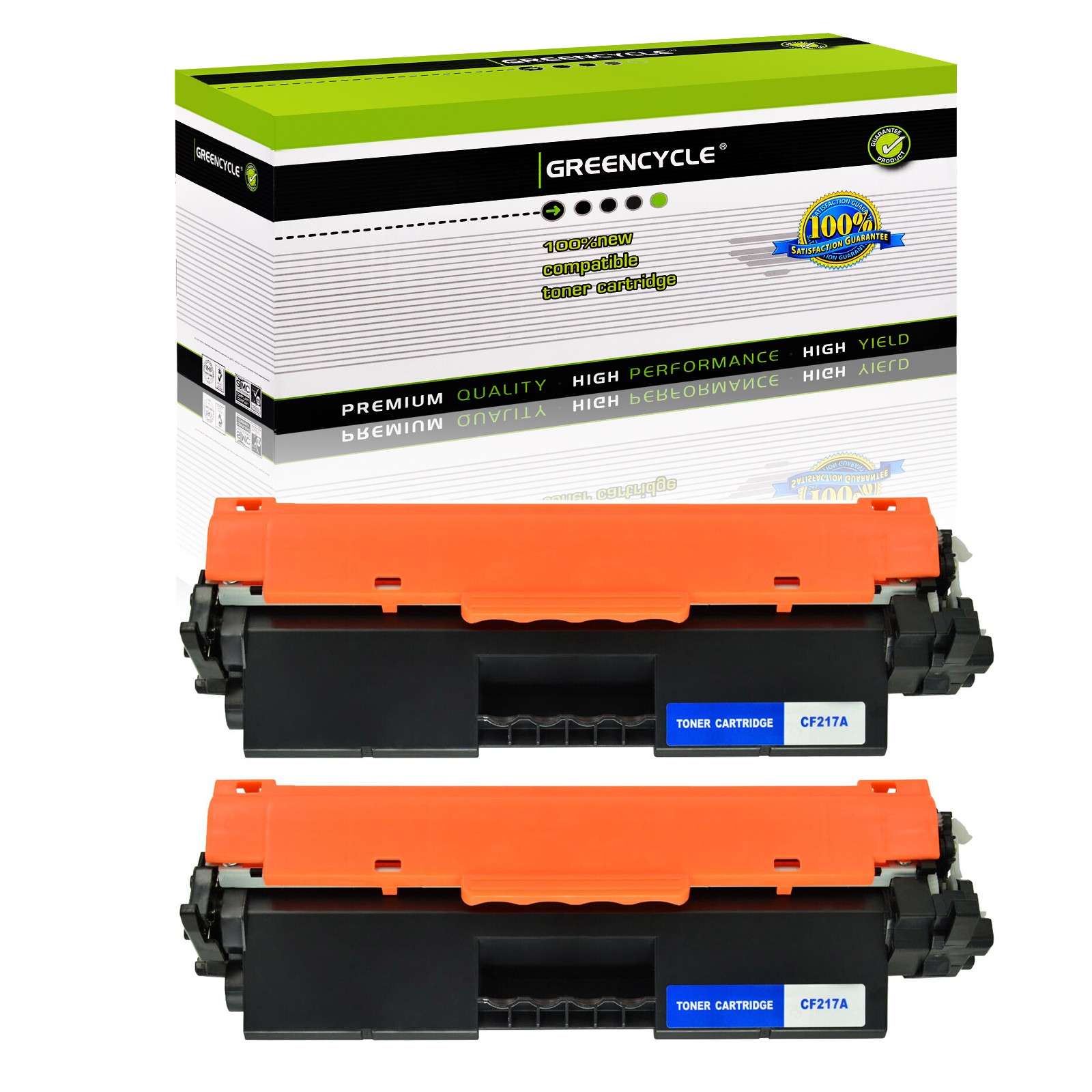 GREENCYCLE 2PK CF217A 17A Toner Fit for HP LaserJet M102w MFP M130a M130nw M102a