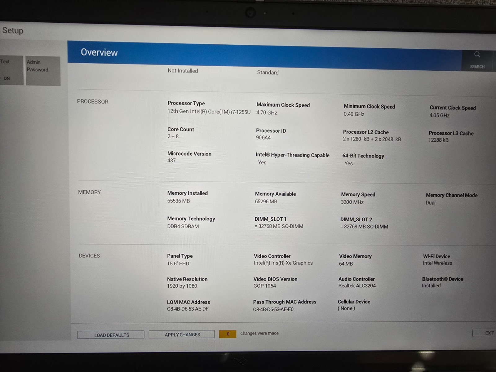 dell latitude 5530 i7-1255U / 64gb ram / windows 11 pro / Power adapter included
