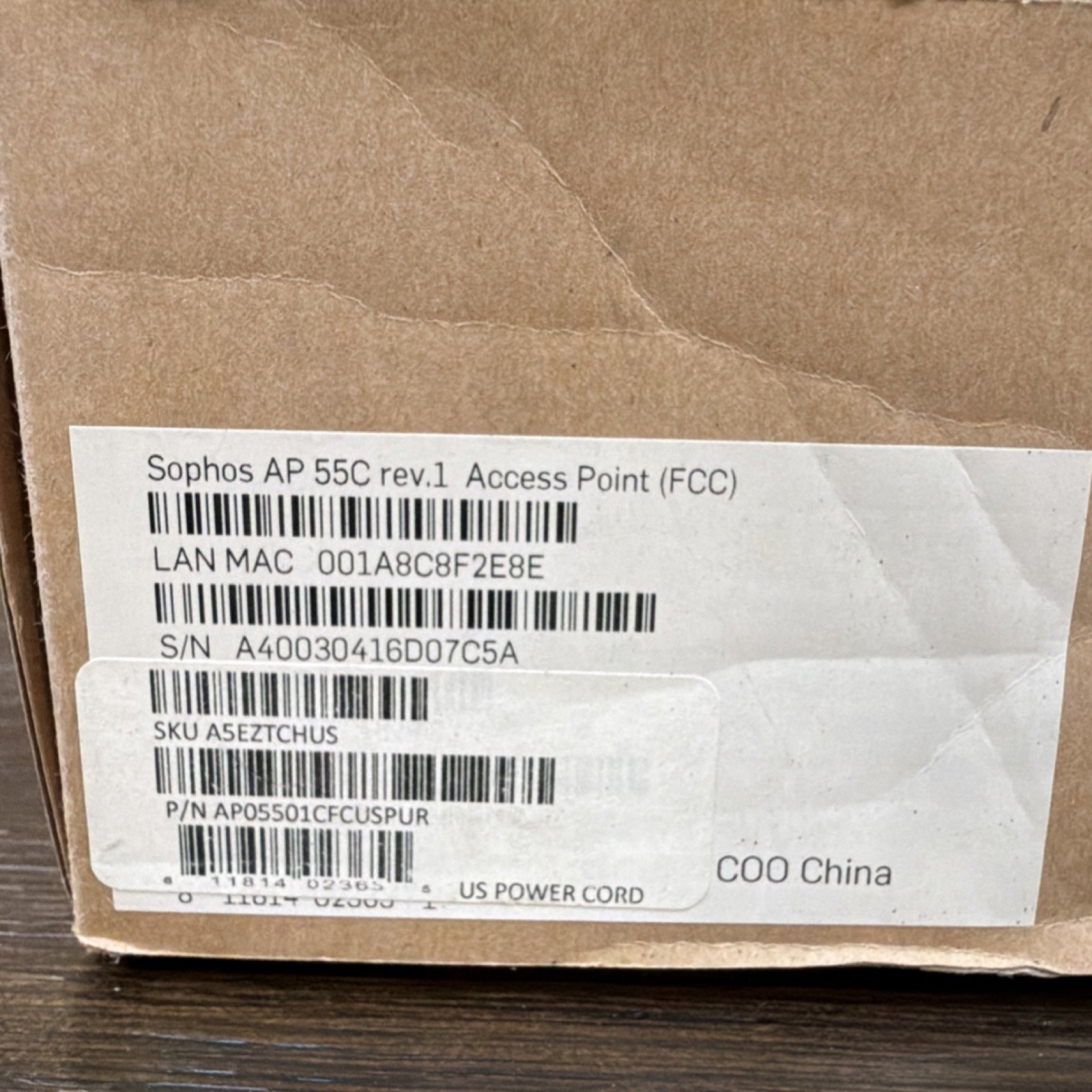Sophos AP 55C rev.1 Wireless Access Point White AP55C A5EZTCHUS AP05501CFCUSPUR