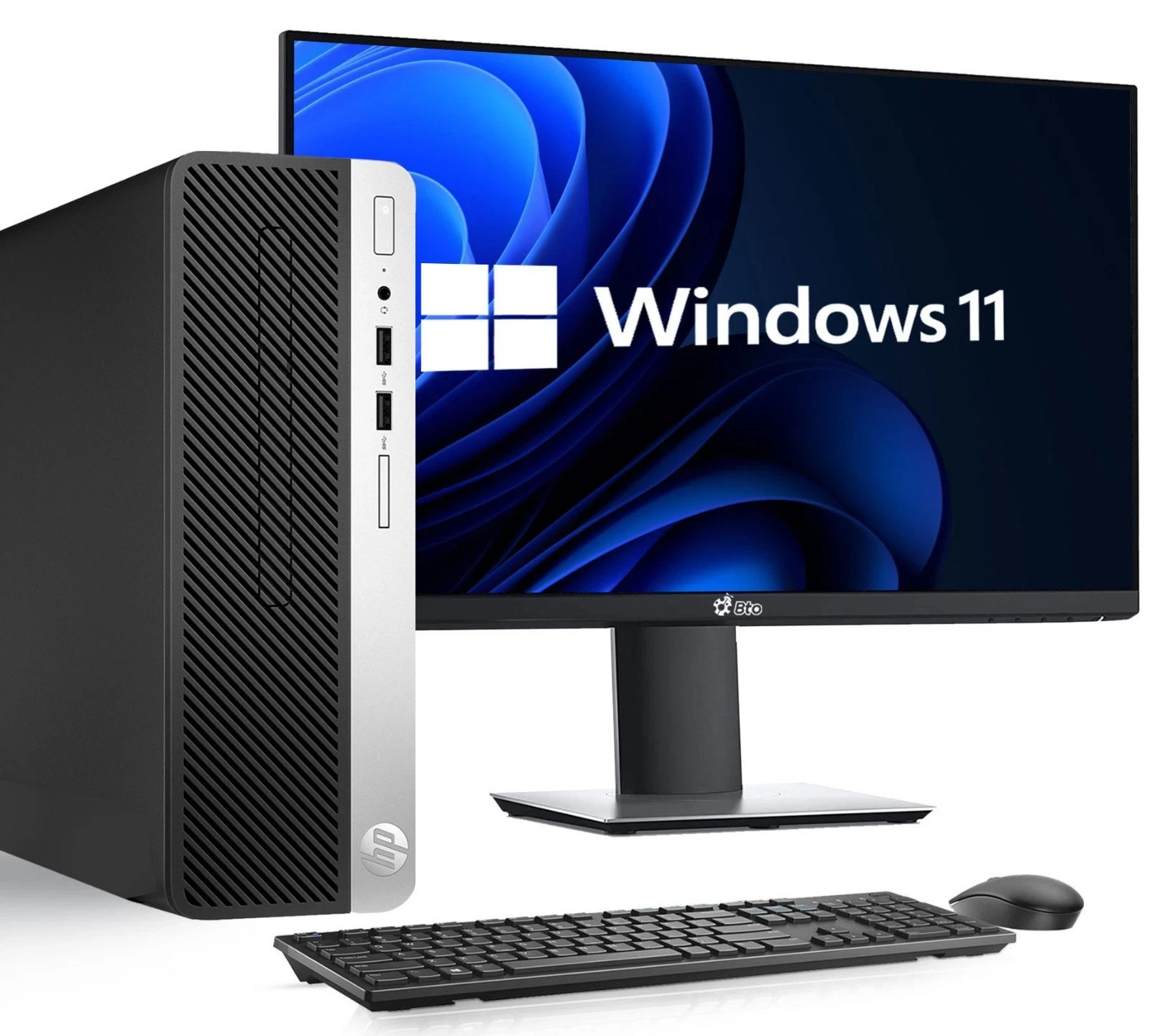 HP 400 G6 SFF Desktop PC Intel i5-9th 16GB RAM 512GB SSD HDD 24 ” LED Windows 11