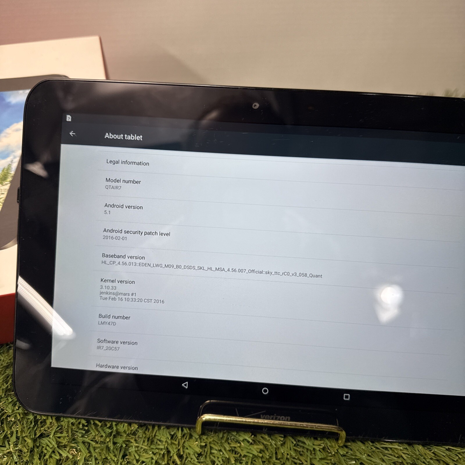 Verizon Ellipsis 10 QTAIR7 16GB 10.1″ Screen Black Wi-Fi + 4G Tablet – Working