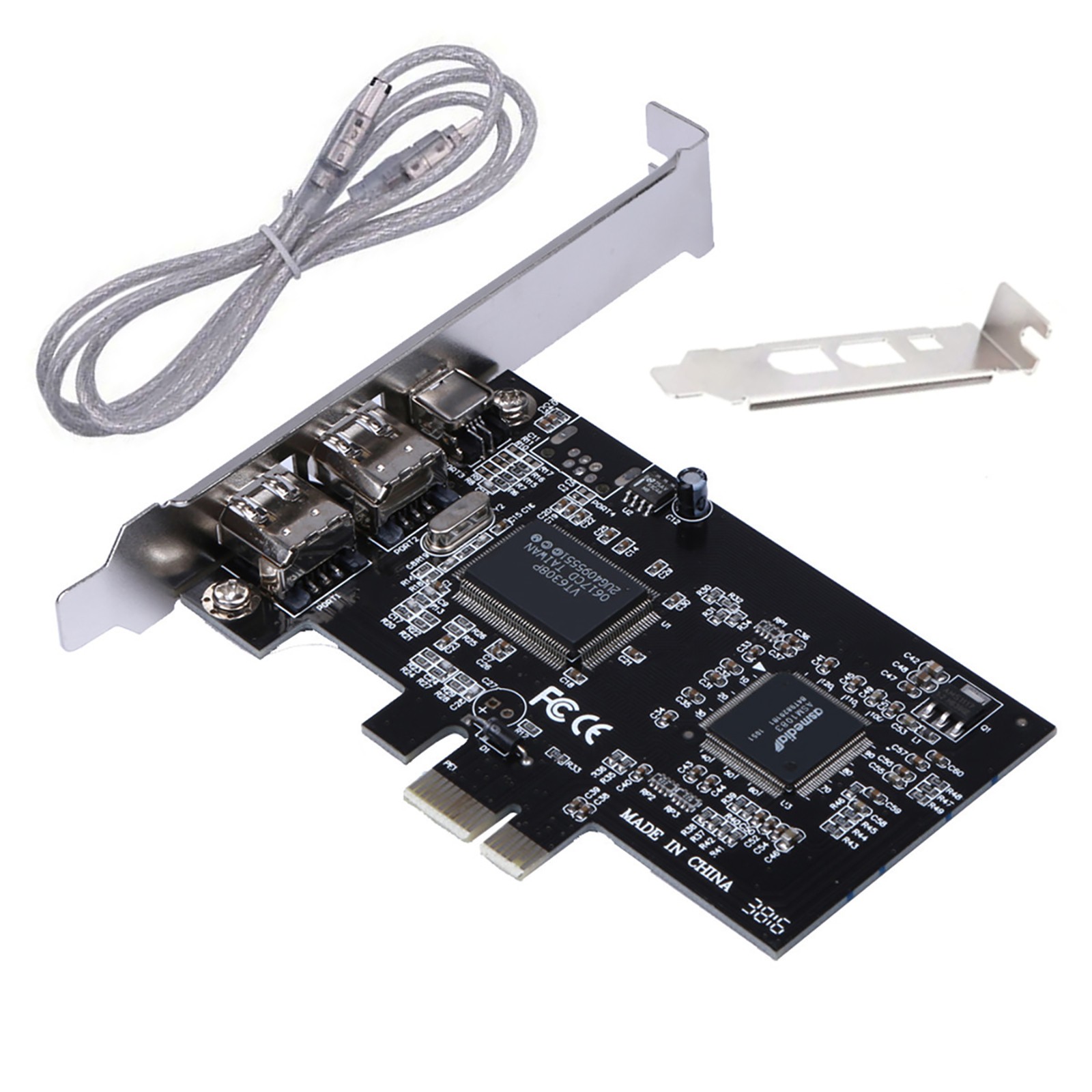 New 3 Ports PCI Express 1X to External IEEE 1394 Firewire Expansion Card