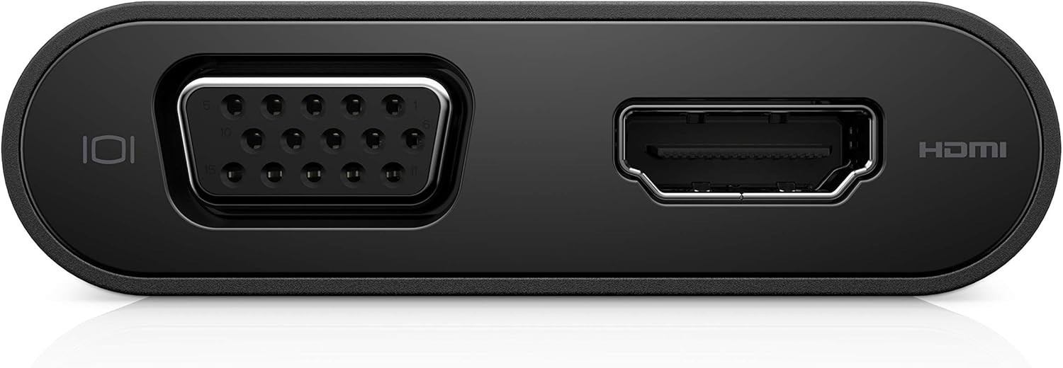 Genuine Dell DA200 4-in-1 USB-C Adapter Hub HDMI VGA Ethernet USB 3.0 Black