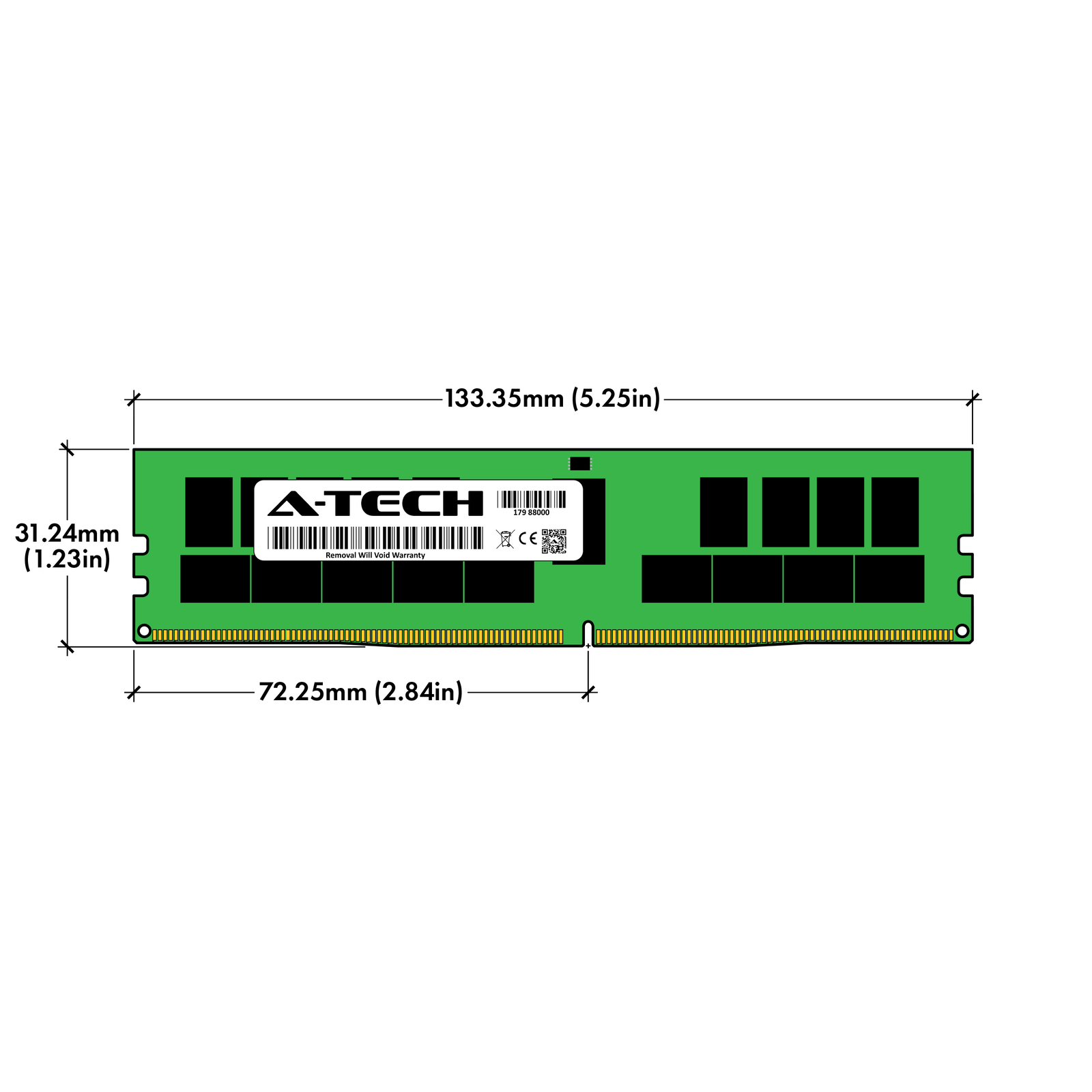 32GB 2Rx4 PC4-21300 ECC REG RDIMM (DELL TN78Y Equivalent) DDR4 Server Memory RAM
