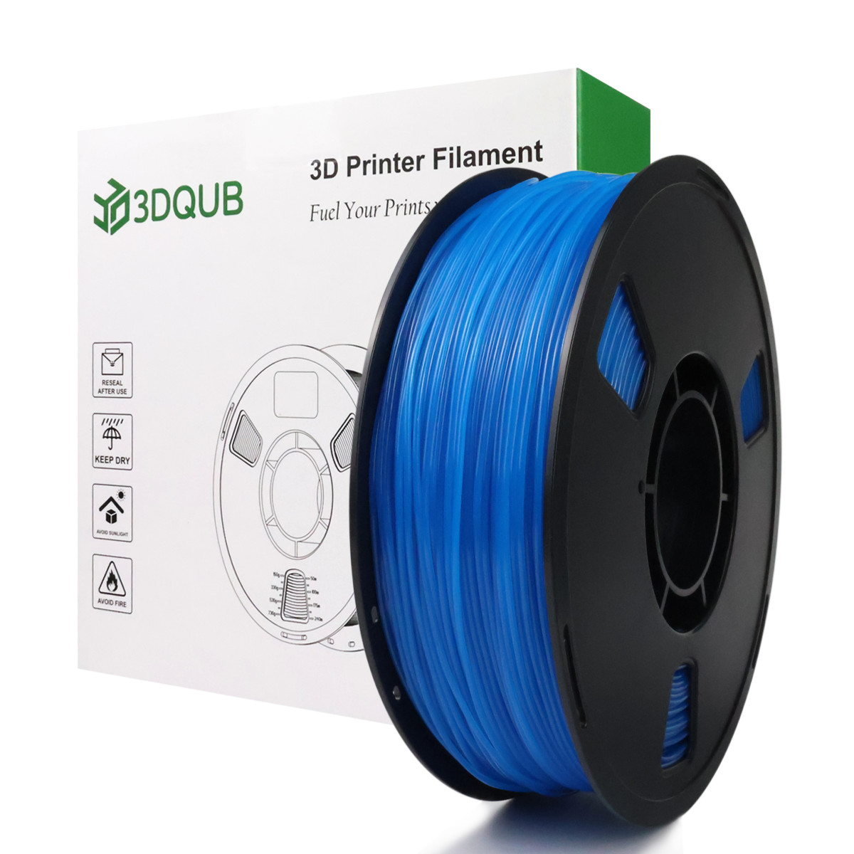 3DQUB 1.75mm TPU 95A Flexible Filament – Soft, Durable, Multicolor, 1KG Spool