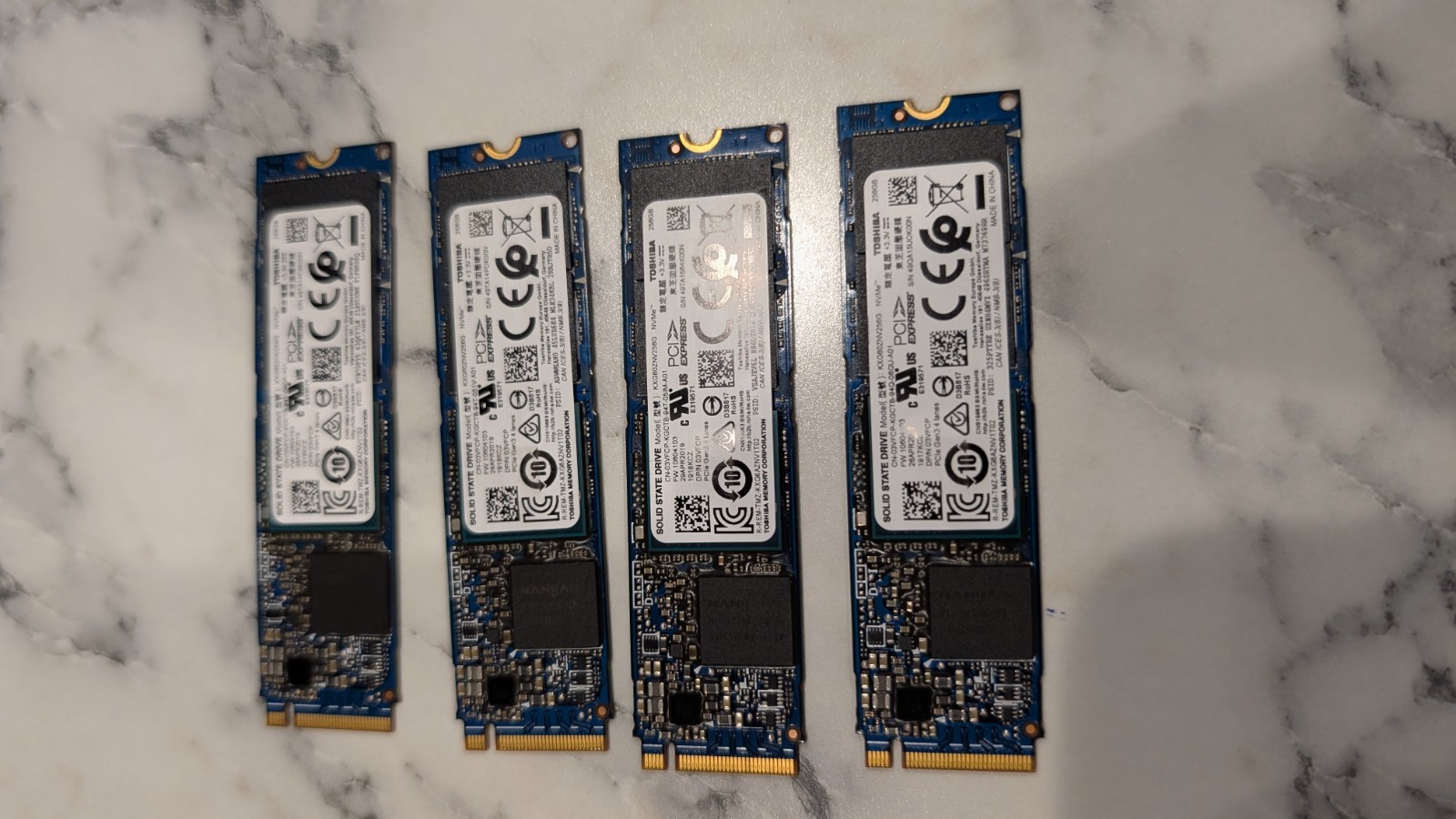 Toshiba KIOXIA KXG60ZNV256G XG6 256GB NVMe PCI 2280 M.2 SSD Solid State Drive