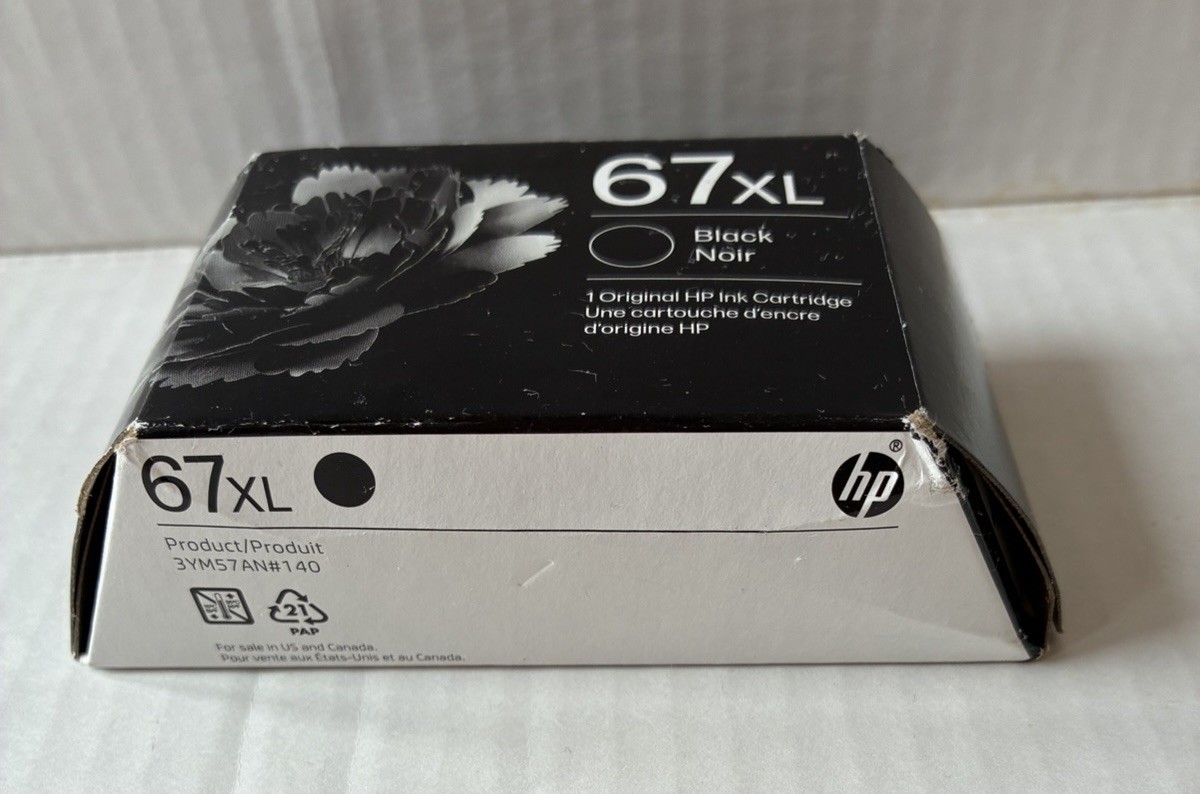 HP 67XL High Yield Black Original Ink Cartridge, ~240 pages, 3YM57AN#140