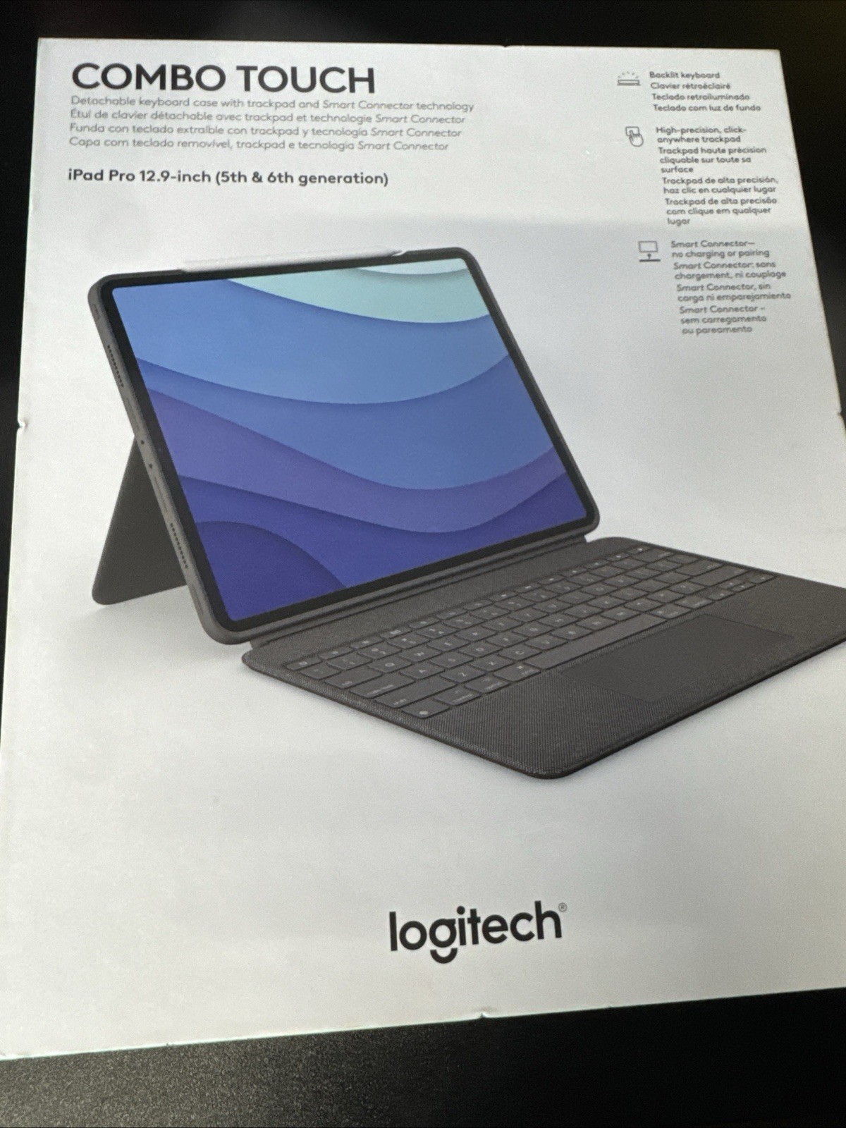 Logitech Combo Touch Keyboard Case Apple iPad Pro 12.9″ 5th & 6th Gen 2021, 2022