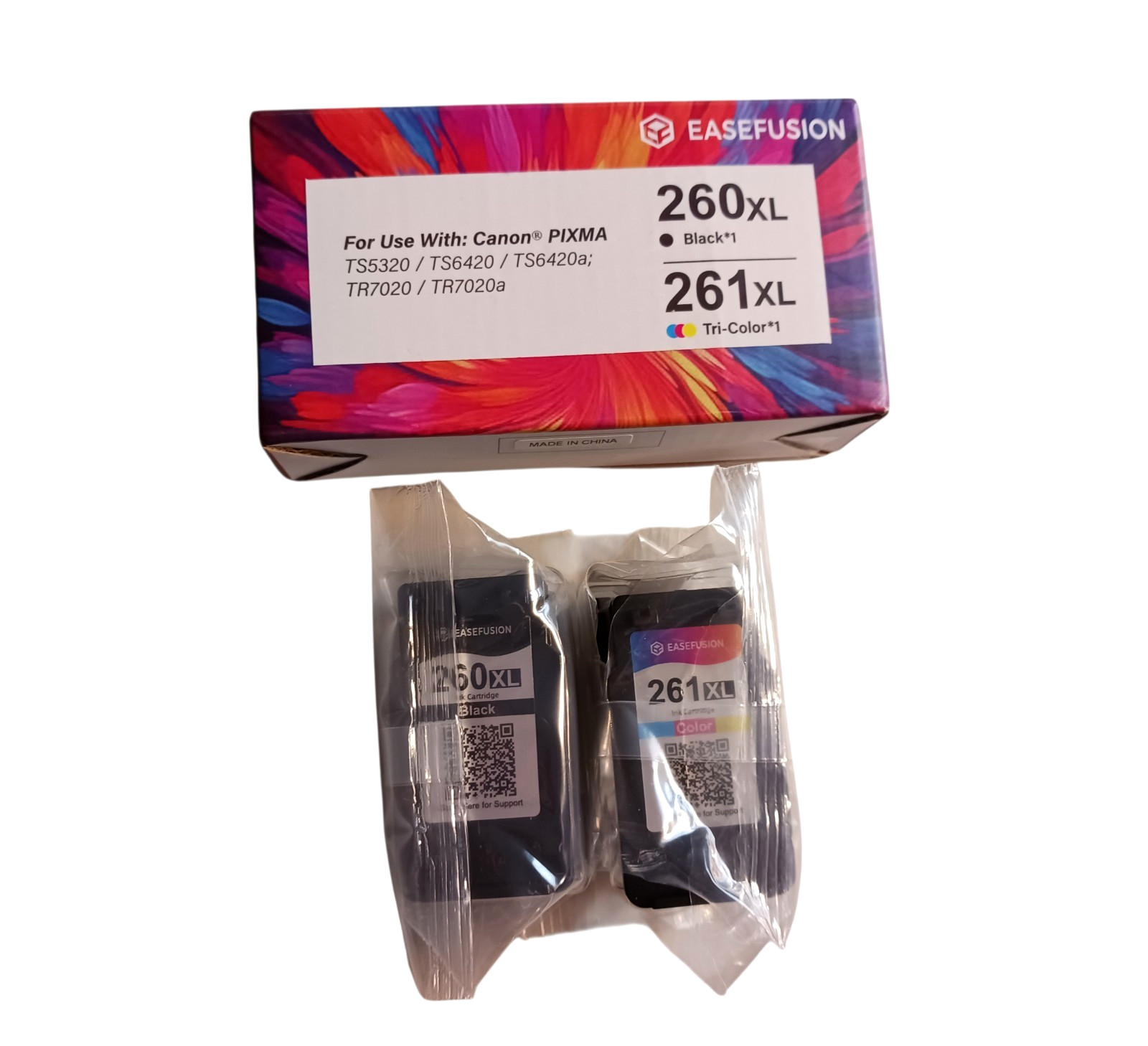 EaseFusion 260XL 261XL Ink Cartridges Replacement for Canon Pixma TS5320 TS6420