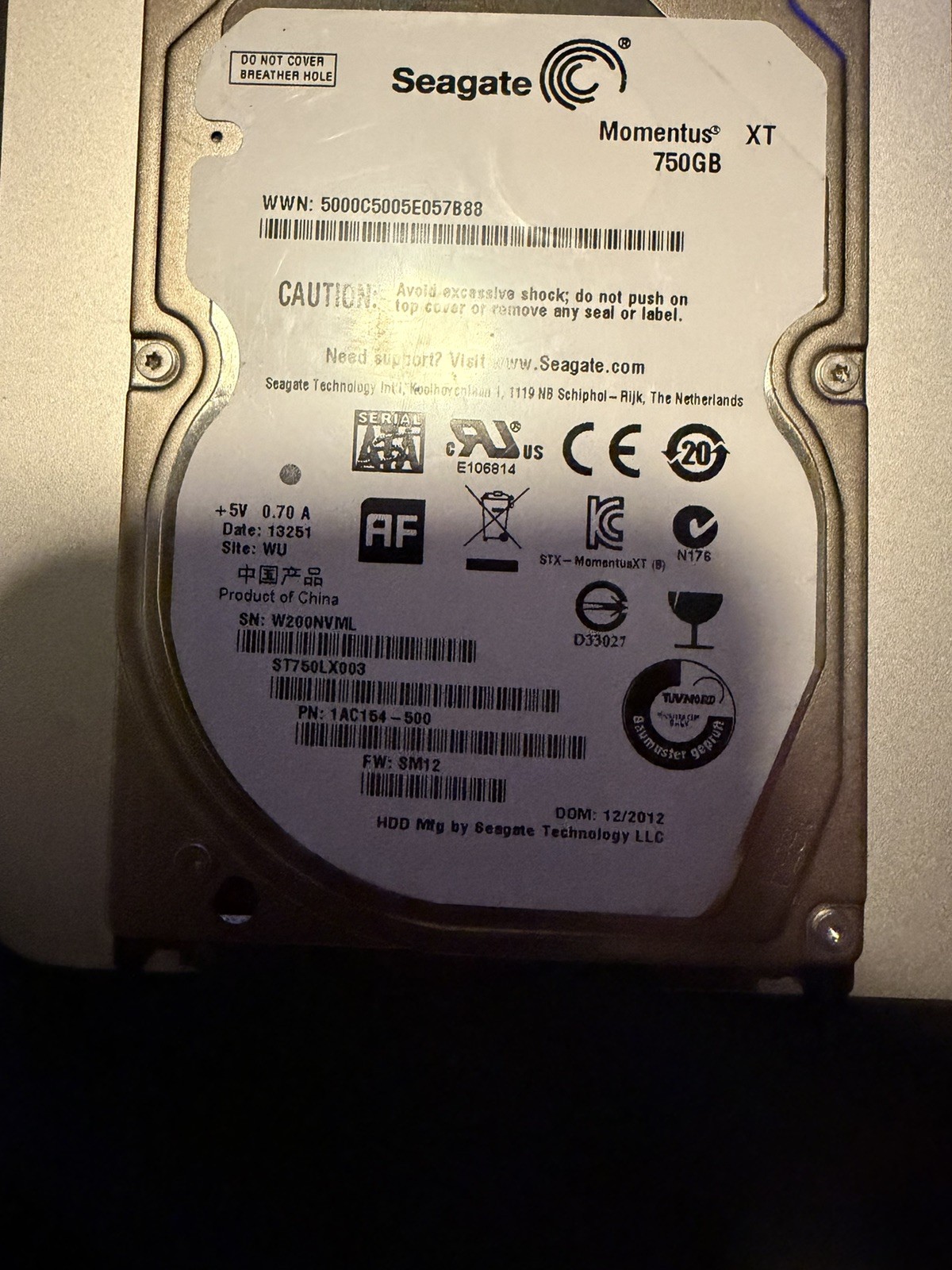 Seagate Momentus XT, ST750LX003 XT 750GB 8GB SSHD SATA 2.5″ (HDD00015)