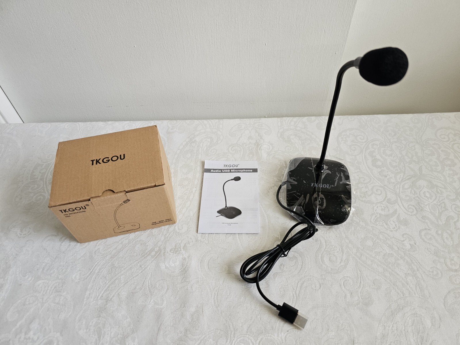 TKGOU Plug and Play USB Microphone New Compatible with PS4, Switch, Mac, and PC