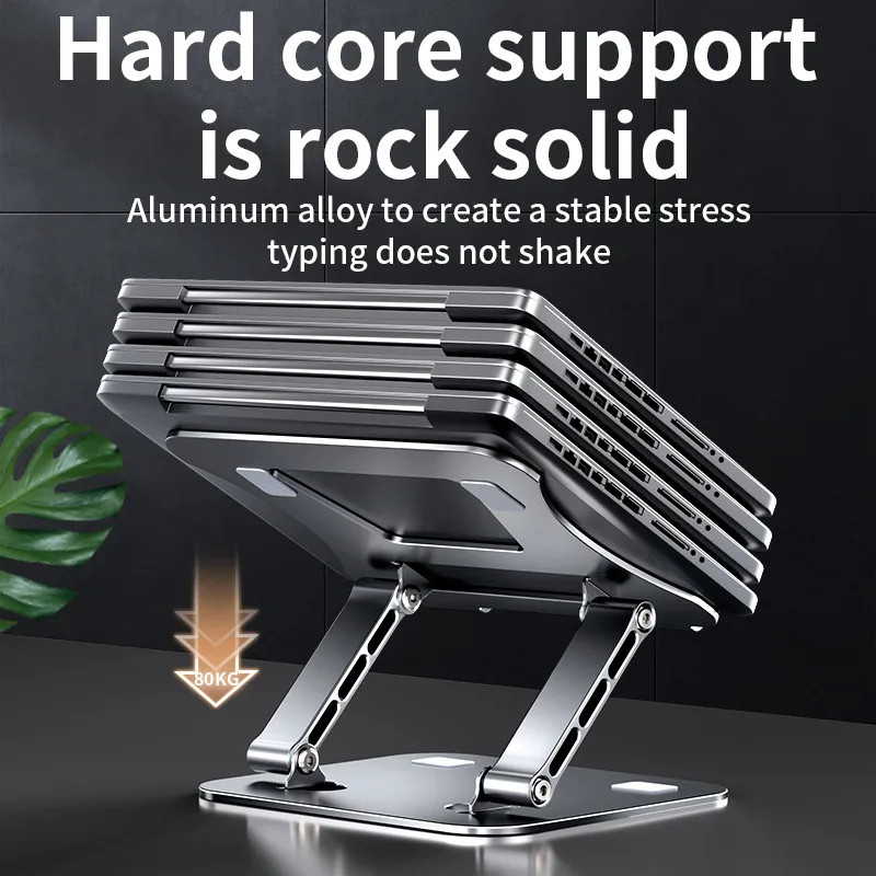 Phone Tablet Stand Adjustable Aluminum Alloy laptop Tablet up to 17 “Laptop Port