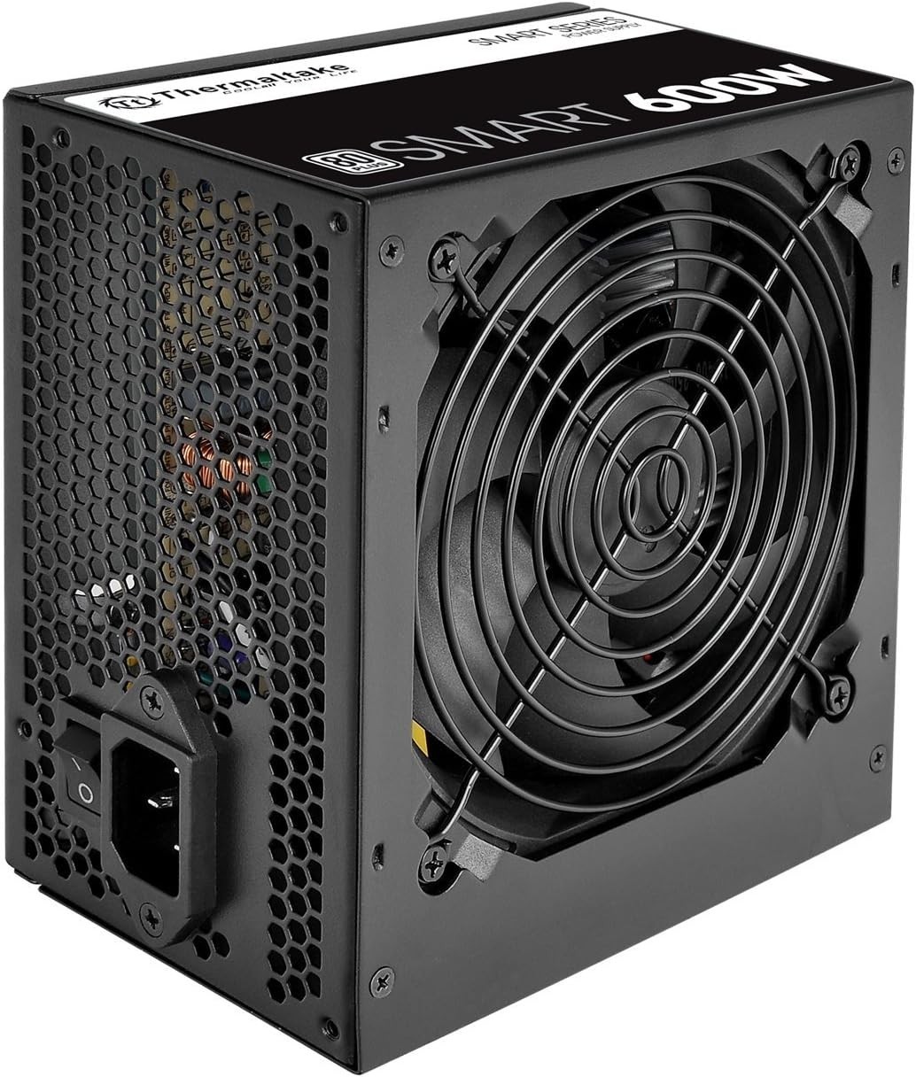 Thermaltake Smart 600W Semi-Modular ATX Power Supply Black 120mm Ultra Quiet Fan