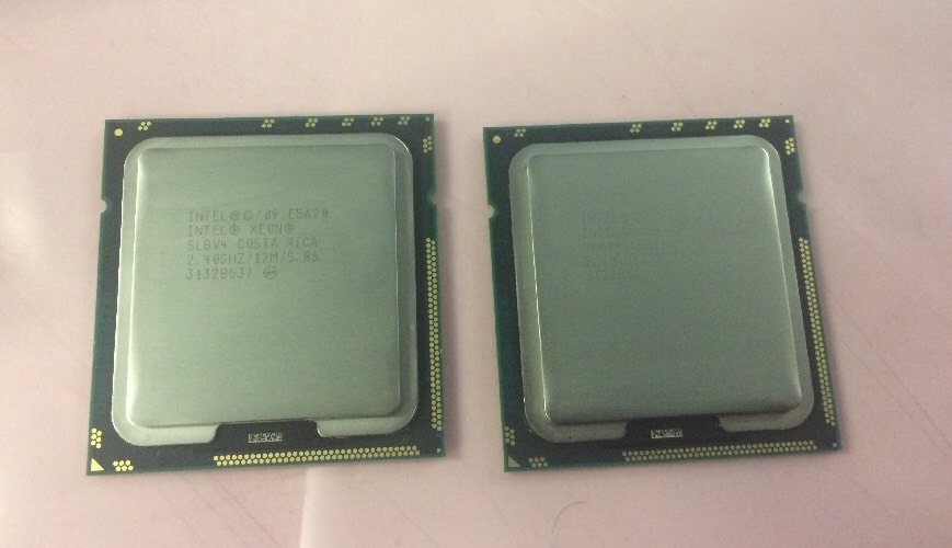 Matched Pair of Intel Xeon E5620 2.4GHz Quad Core 12MB 80W CPU Processor SLBV4