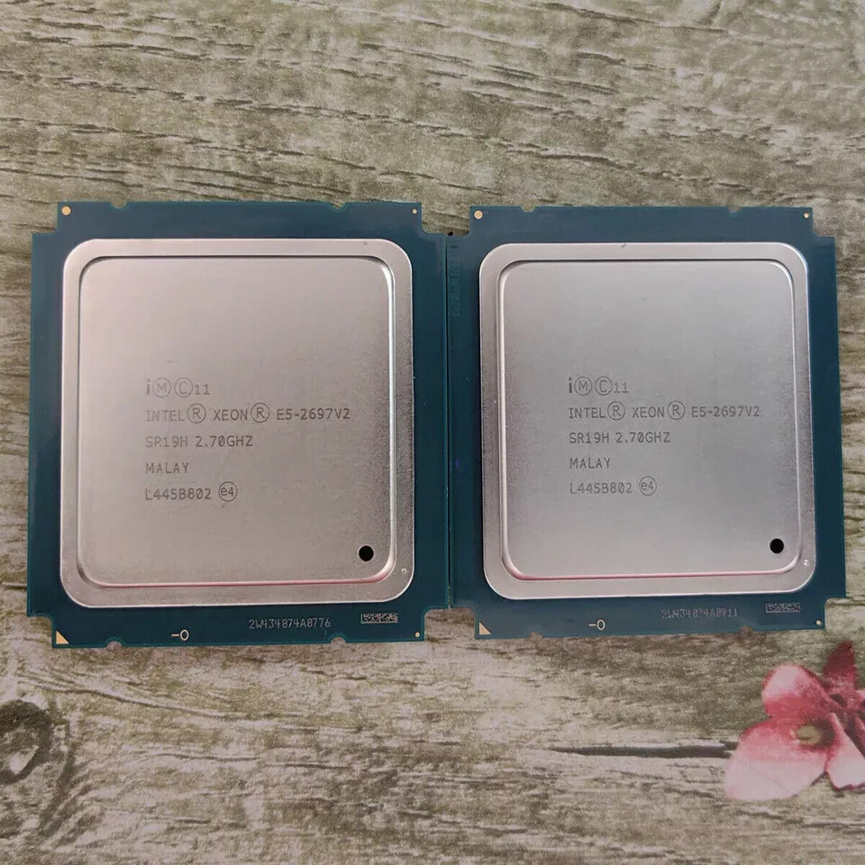 Matched Pair Intel Xeon E5-2697 V2 SR19H 2.7GHz 12 Core LGA2011 130W CPU