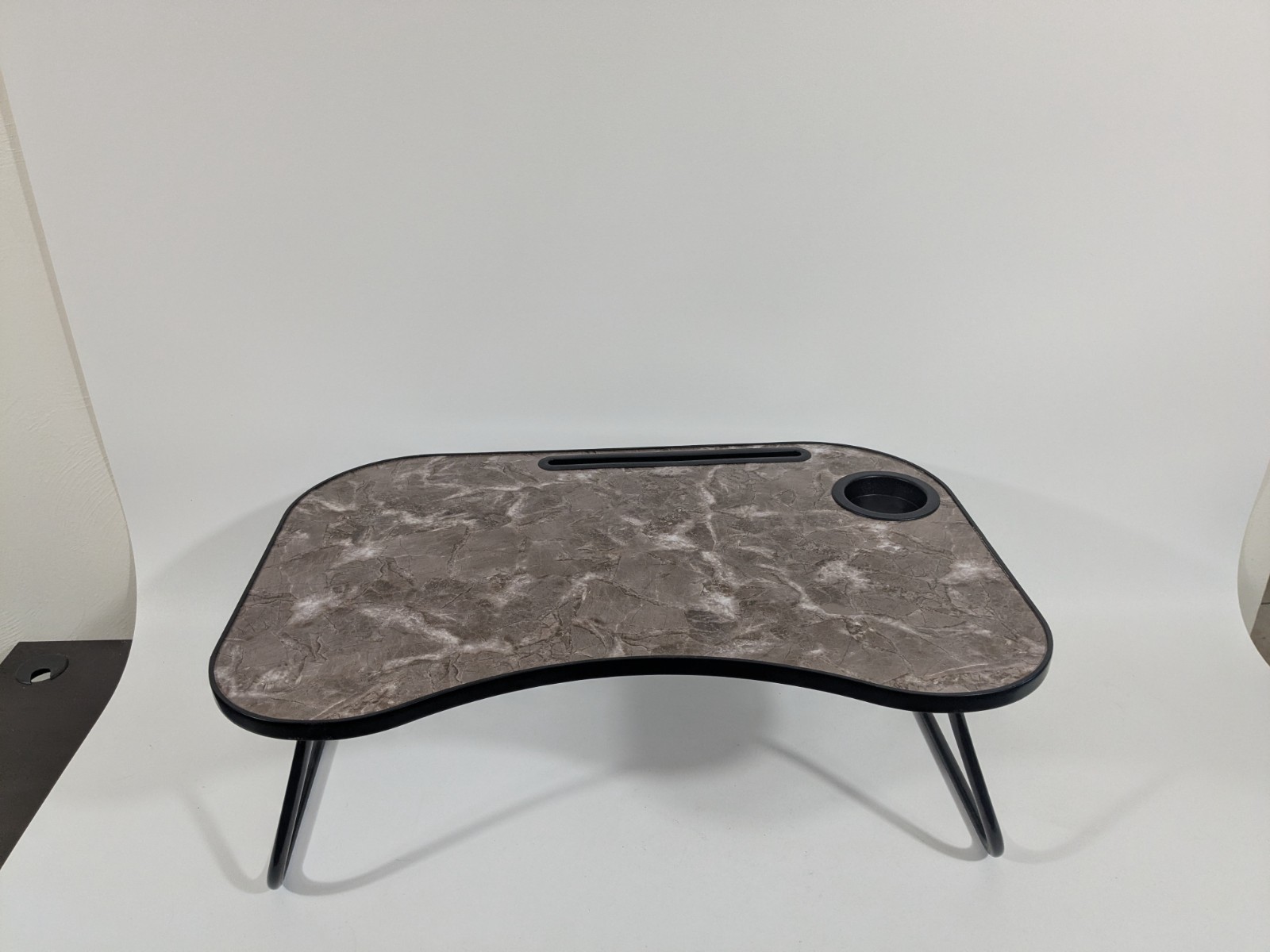 Foldable Laptop Bed Table Tray Cup Holder Storage Drawer Portable Lap Desk