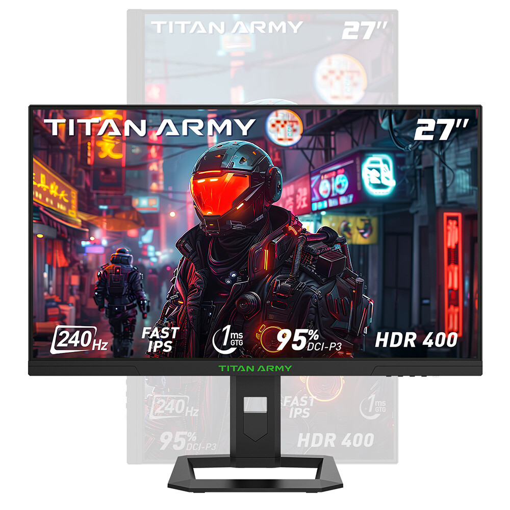 TITAN P2710S Gaming Monitor, 27-inch 2560*1440 16:9 Fast IPS LCD Screen, 240Hz