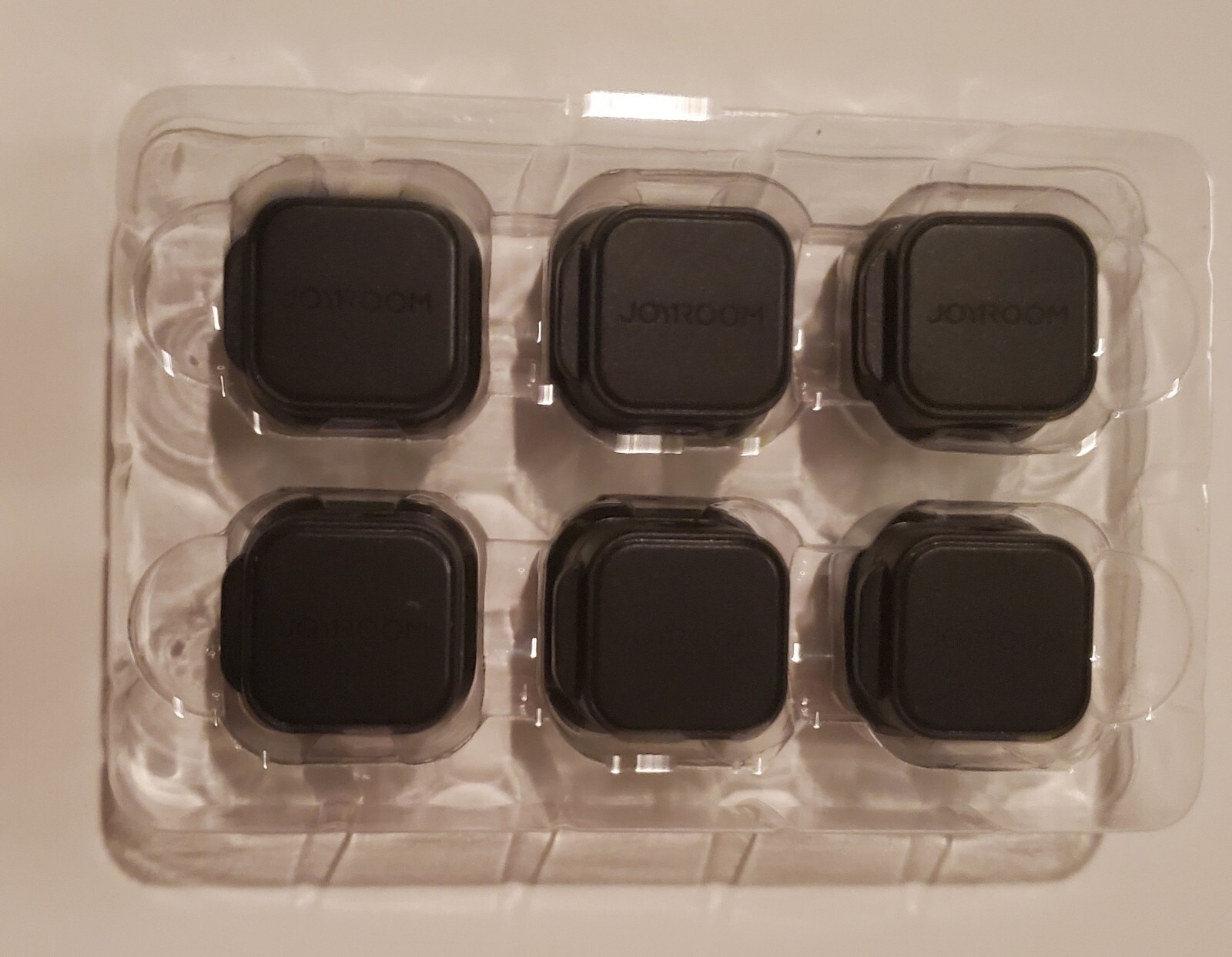 Magnetic Cable Clips 7.5 mm 6 Pk Diameter Slots Acrylic Adhesive Pads Organizer