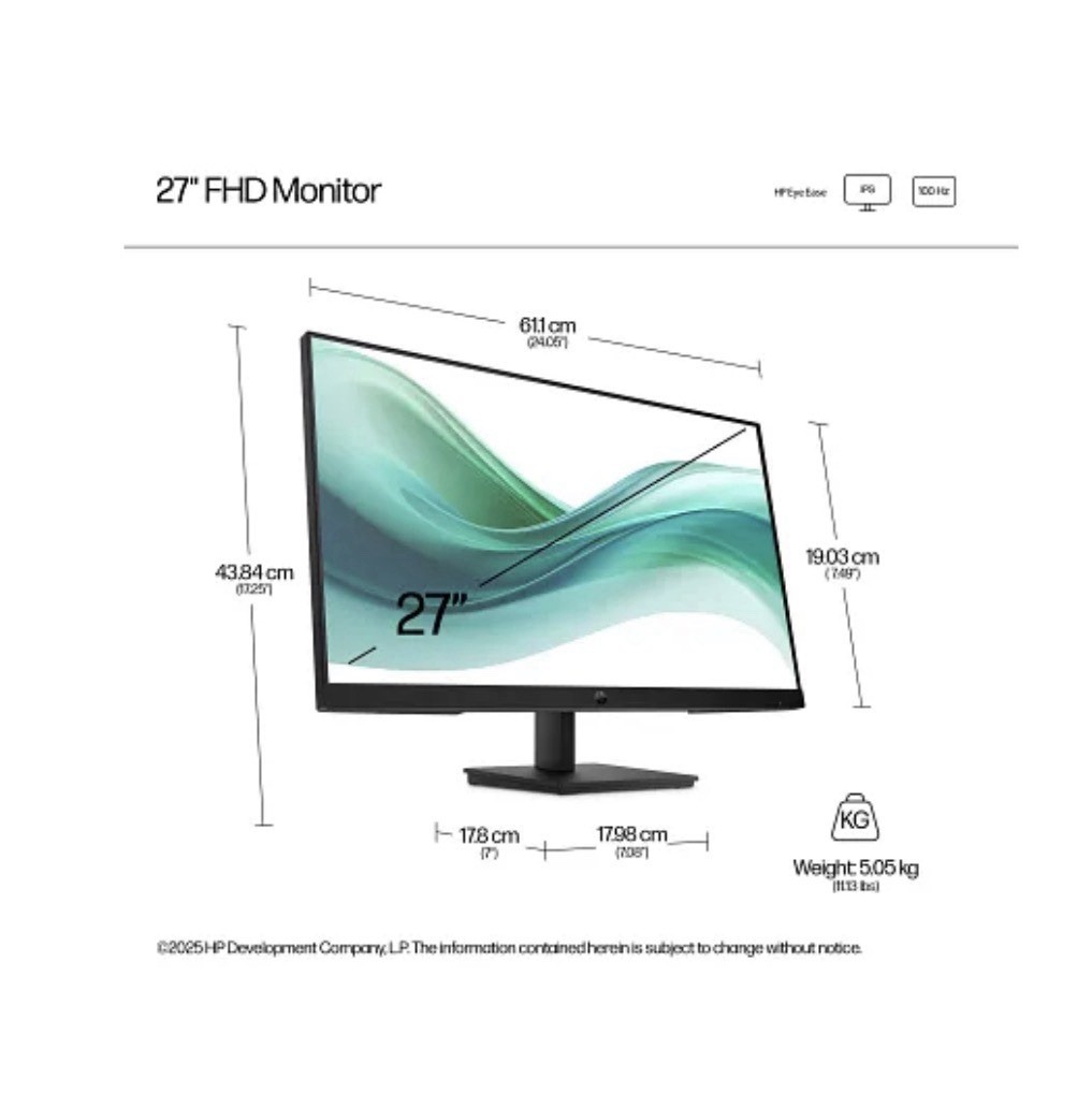 *NEW + FACTORY SEALED* HP Series 3 Pro 327pf 27” FHD IPS 100Hz Monitor HDMI DP