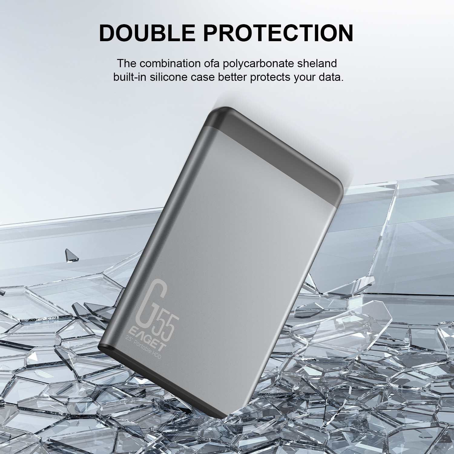 EAGET G55 500GB/1TB/2TB 2.5″ Portable External Hard Drive HDD-USB 3.0 for PC Mac