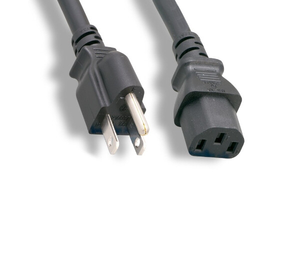 LOT of 10pcs AC Power Cord NEMA5-15P to IEC-60320-C13 16 AWG 13A 125V Heavy Duty
