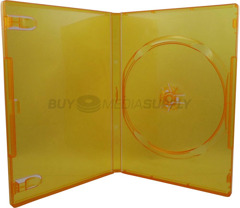 14mm Standard Clear Orange 1 Disc DVD Case Lot