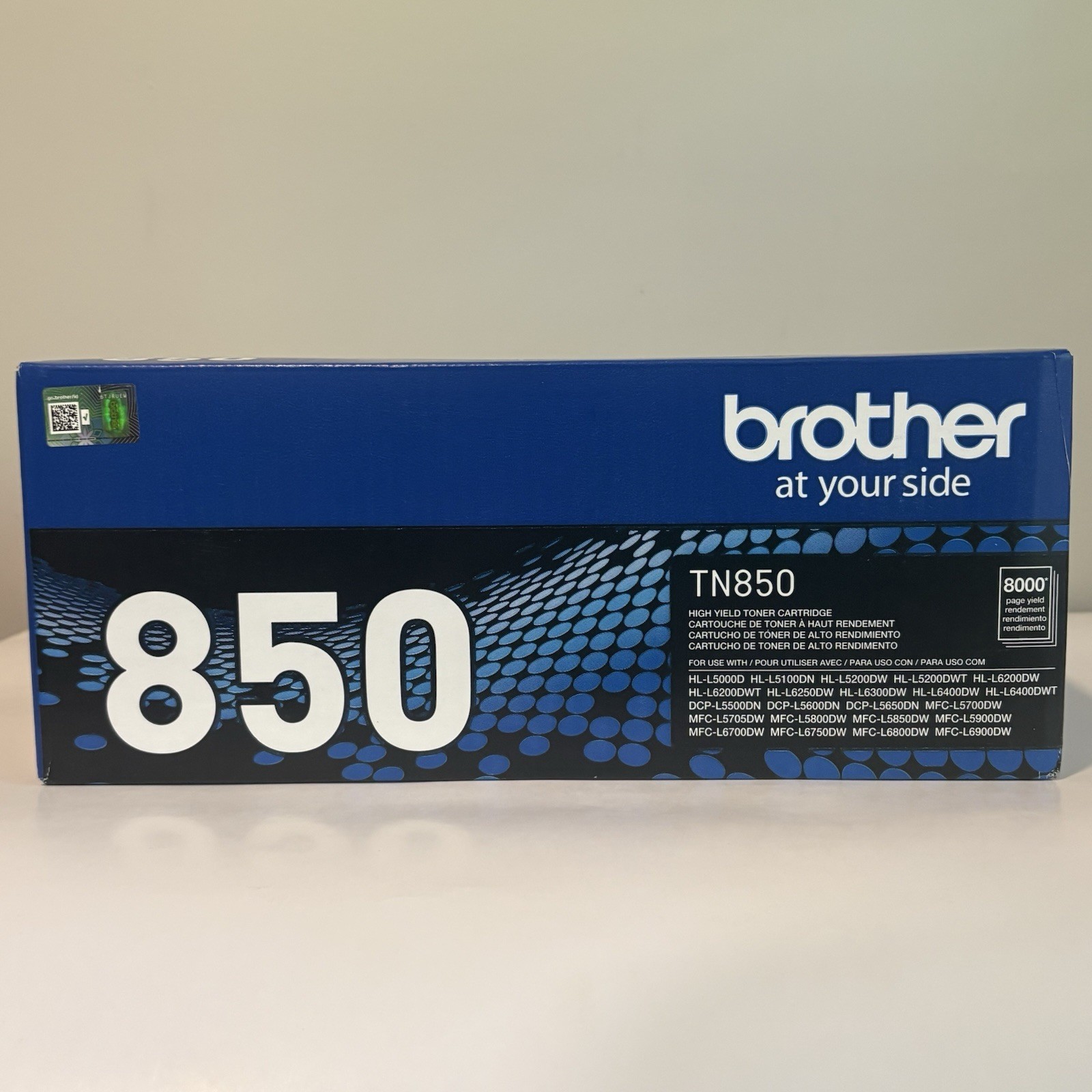 Brother TN850 High Yield Toner Cartridge 8000 Page Yield NEW Sealed In Box