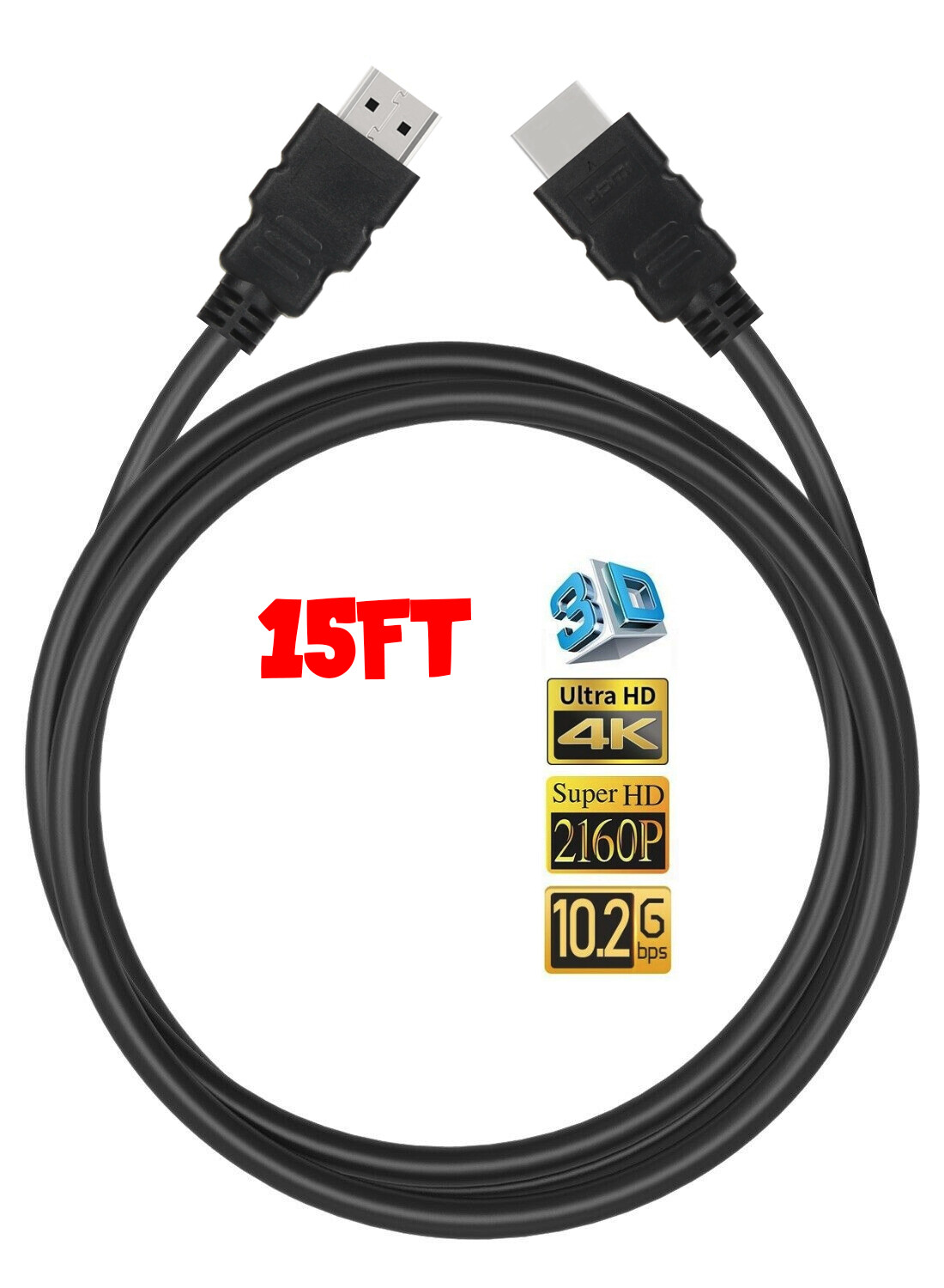 HDMI Cable 2.0 4K 3D HDTV PC XBOX ONE PS4 High Speed Plug 5 10 15 30 50 FEET LOT