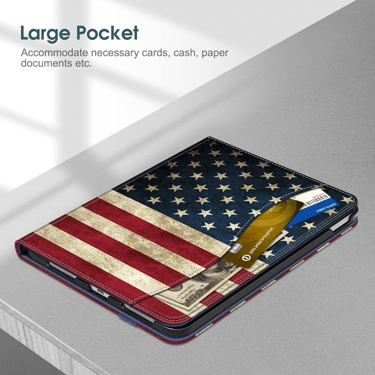 Folio Case for iPad (A16) 11th Gen 11 Inch (2025) MultiAngle Viewing Stand Cover