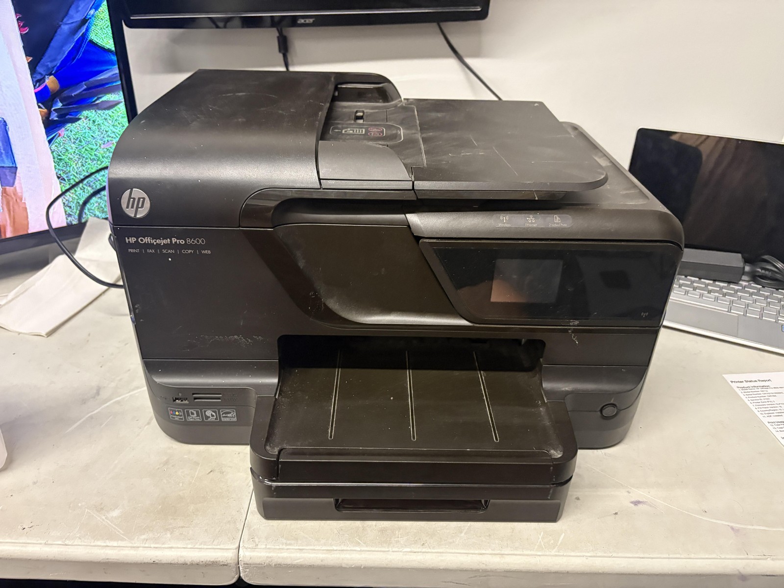 HP OfficeJet Pro 8600 All-In-One Printer Wireless 6K Prints w/ Full OEM INK