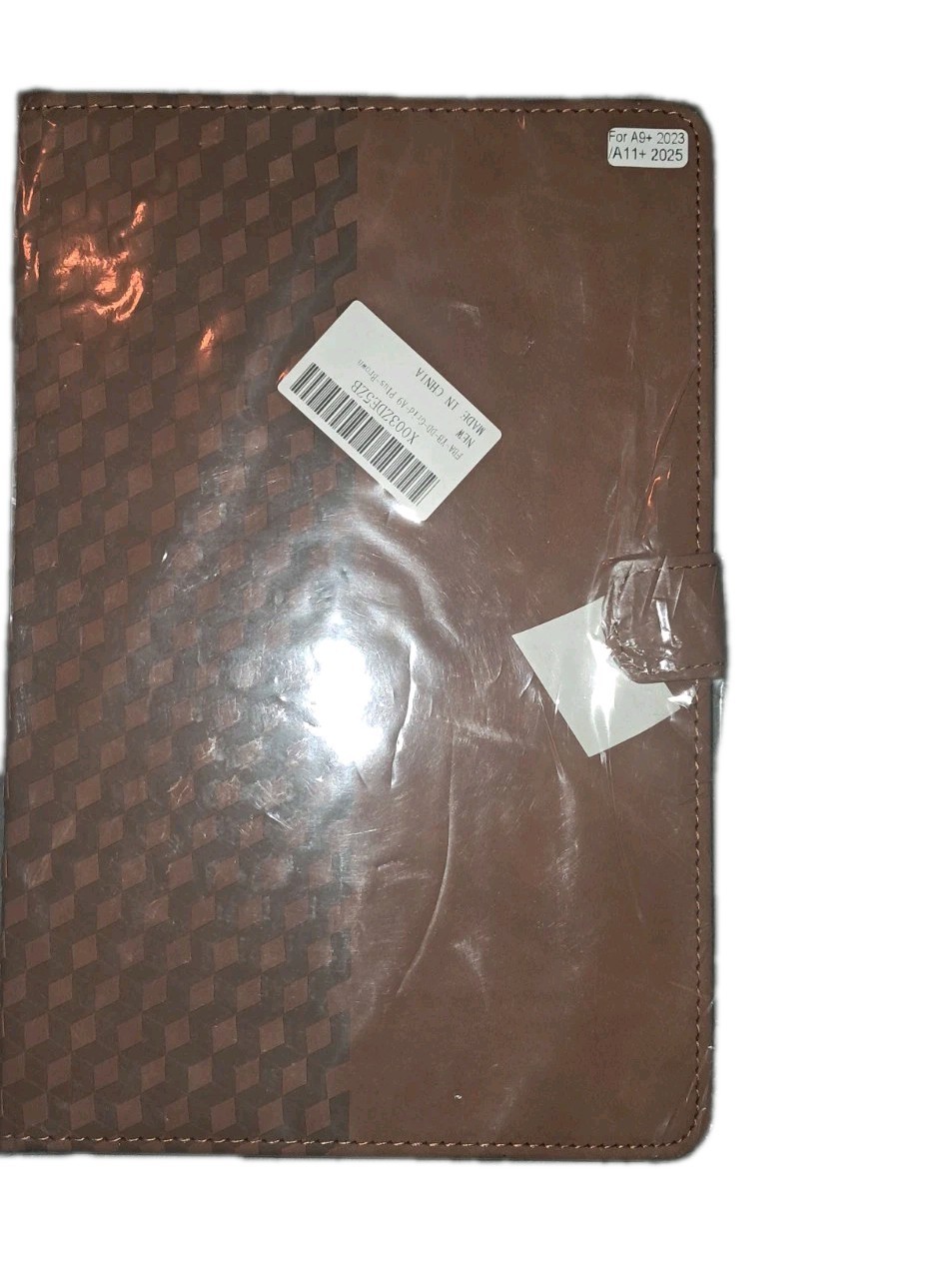 Samsung Galaxy Tab A9 plus 11 Faux Suede Two-tone Brown Grid A9plusX210 New