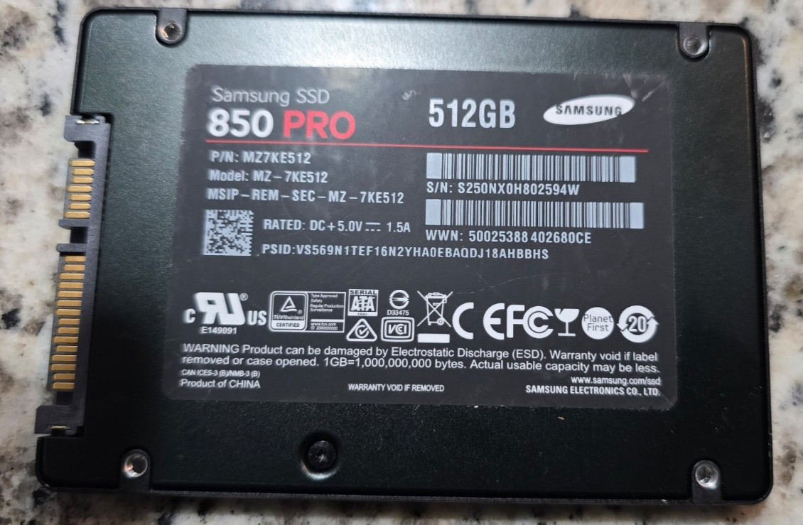 Samsung SSD 850 EVO 512GB MZ7KE512 2.5″ SATA
