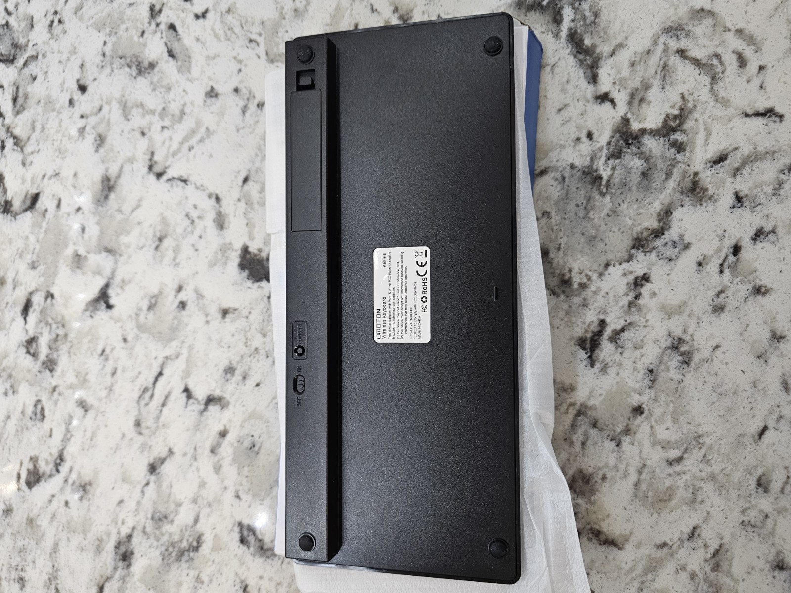 Omotion Keyboard KB066 Black Wireless Replaceable Battery -Battery Not Included
