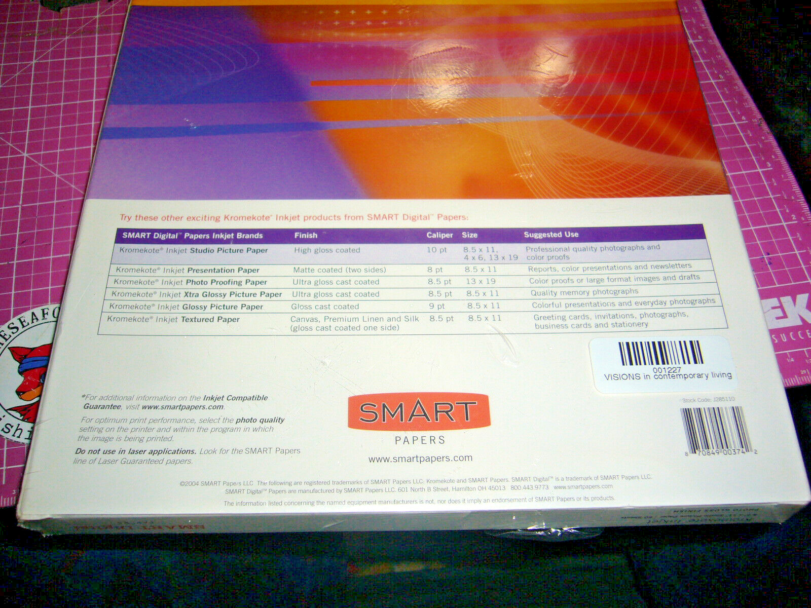 Kromekote inkjet Studio Picture Paper, 50 sh., 10 Mil, gloss photo base, 93 BRT
