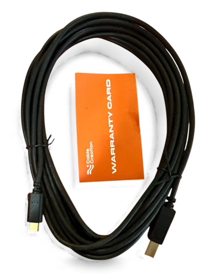USB-C to USB-B Cable 4.5 m – High-Quality USB 2.0 Data & Charging Cable (Black)