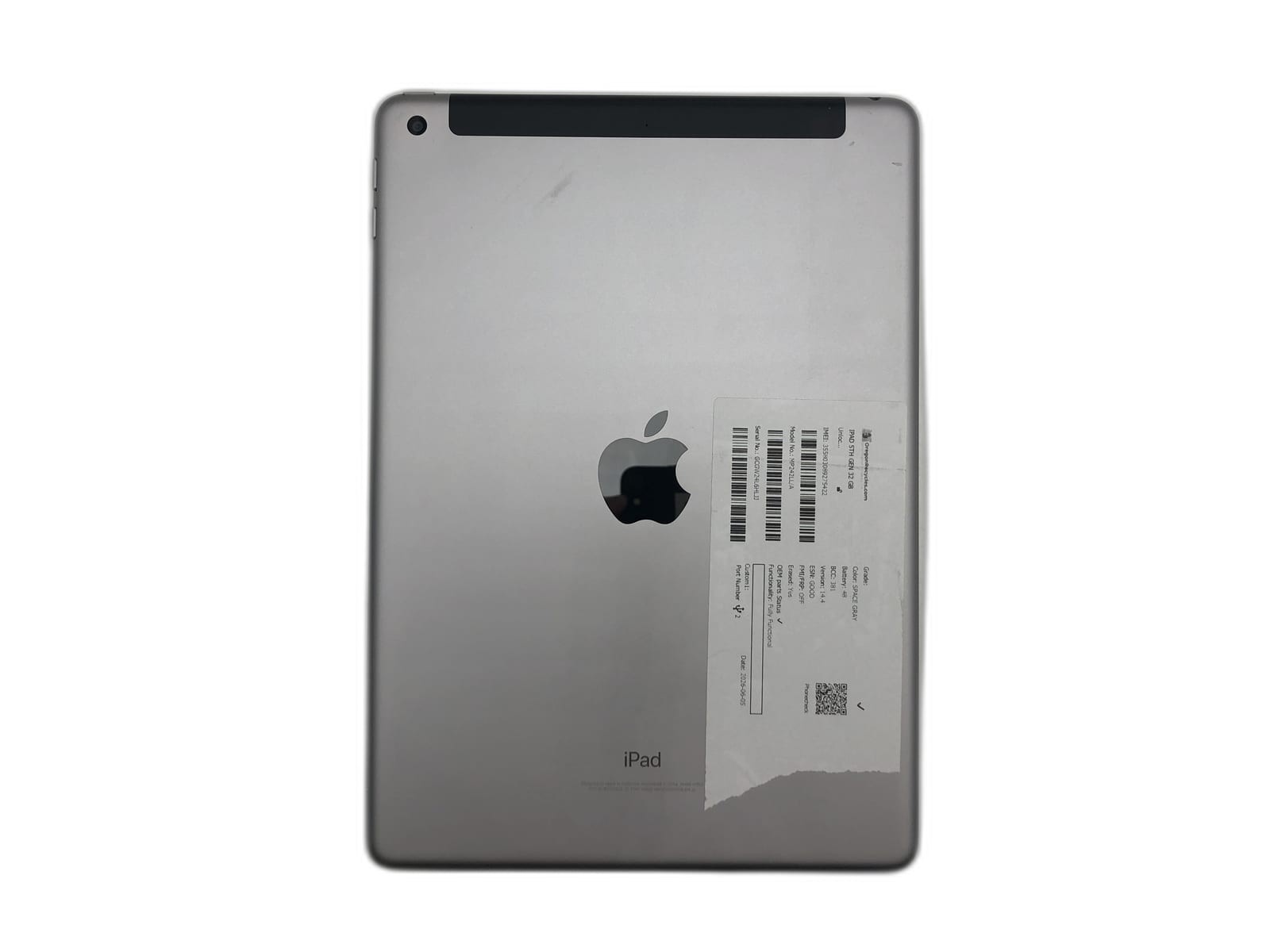 Apple MP242LL/A 32GB Space Gray Verizon A1823 iPadOS Tablet Tested