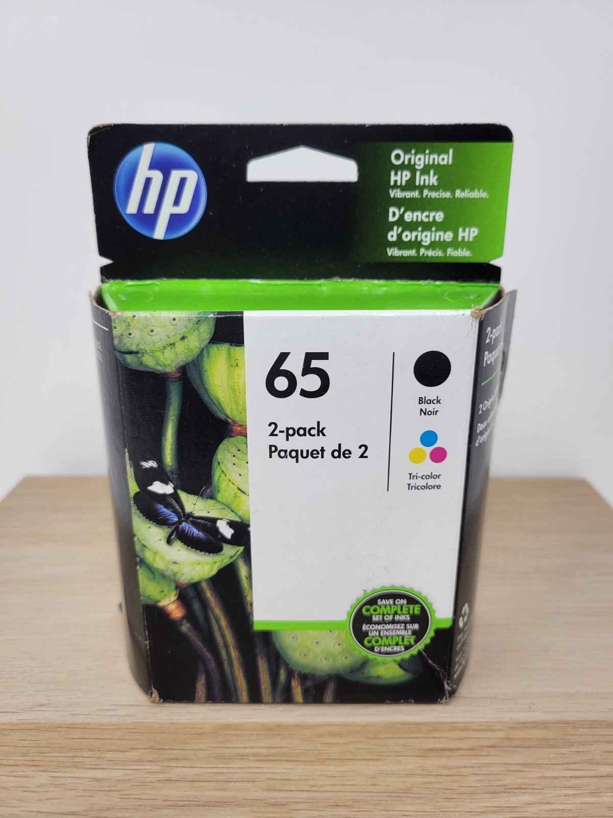 HP #65 2pack Combo Ink Cartridges 65 Black and Color New Genuine Expire Nov 2020