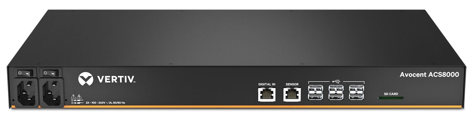 Vertiv Avocent ACS8000 Serial Console, 48 Port Serial Console Server, , Black